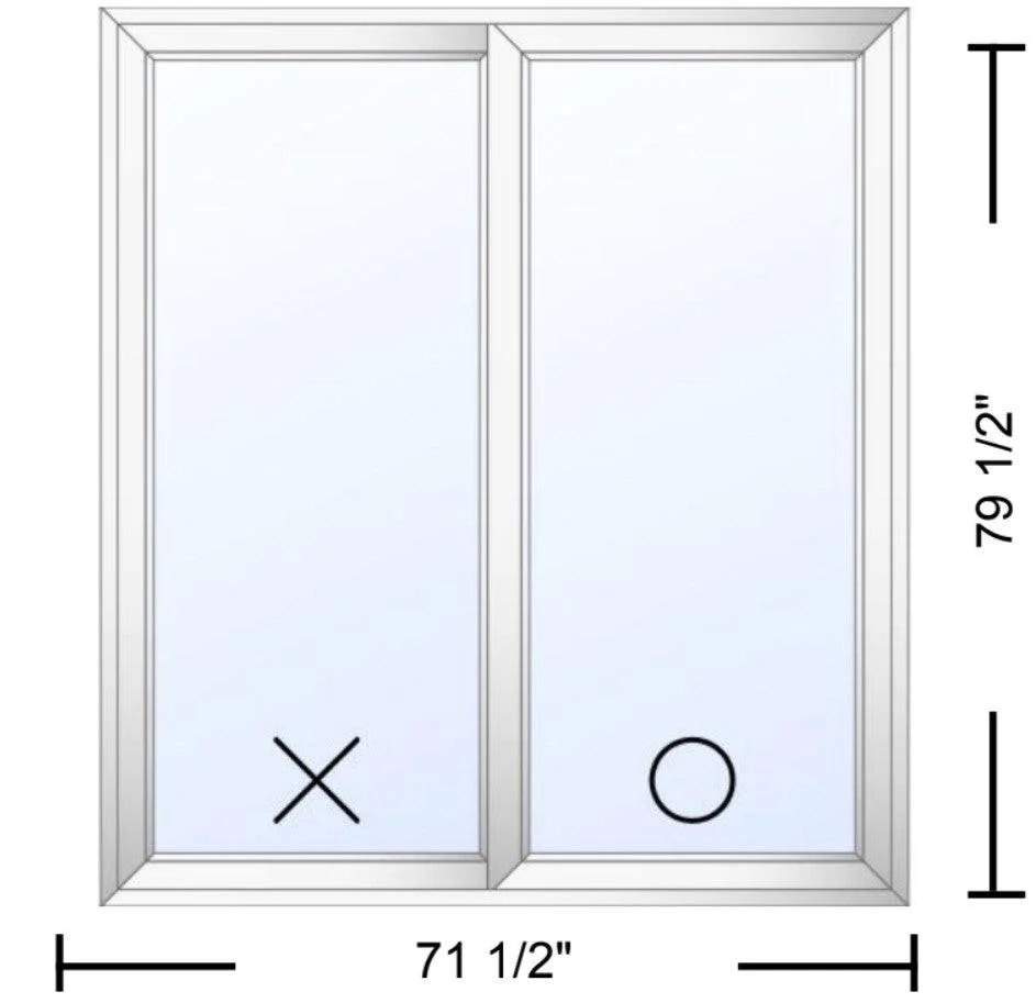 2 Panel Sliding White Patio Door (Custom) - Image 3