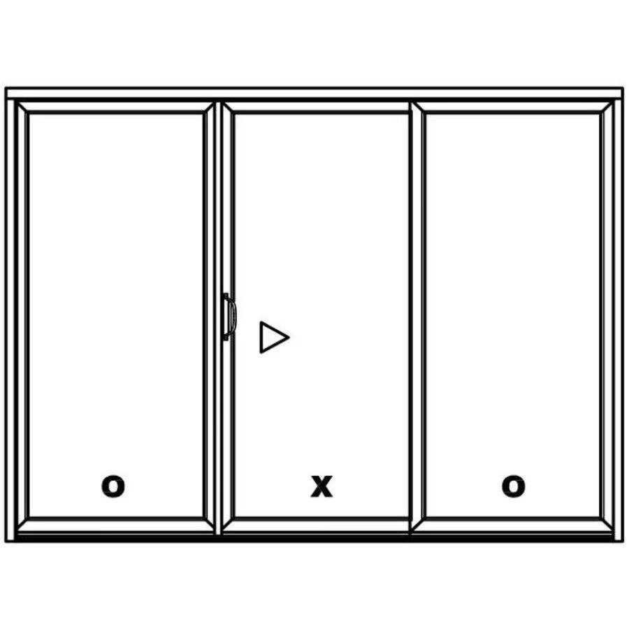 3 Panel Sliding White Patio Door (Low-E Clear Glass) - Image 5