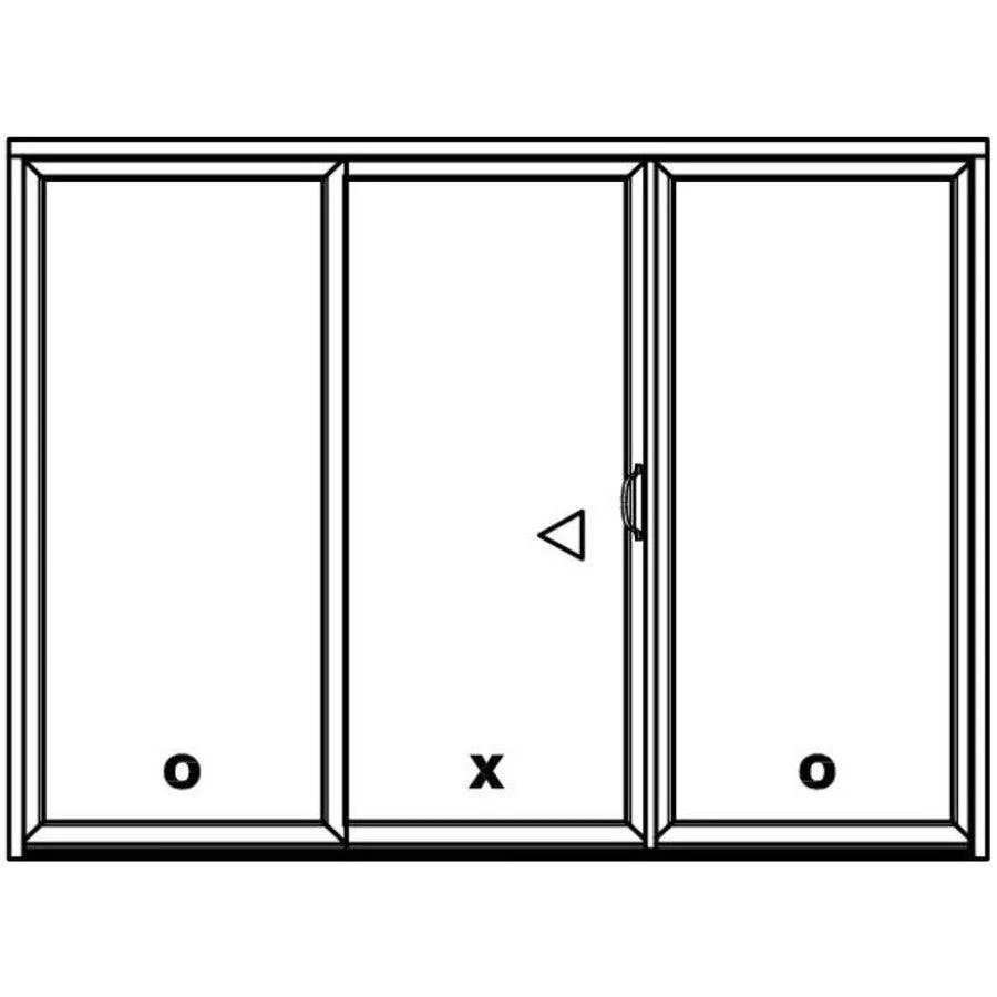 3 Panel Sliding White Patio Door (Low-E Clear Glass) - Image 6