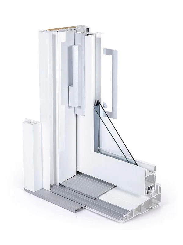 3 Panel Sliding White Patio Door (Raise & Lower Blinds) - Image 4