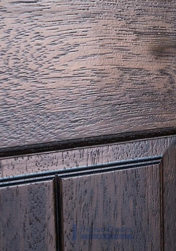 36" Mahogany Entry Door Slab (V-Groove Half Lite Glass) - Image 6