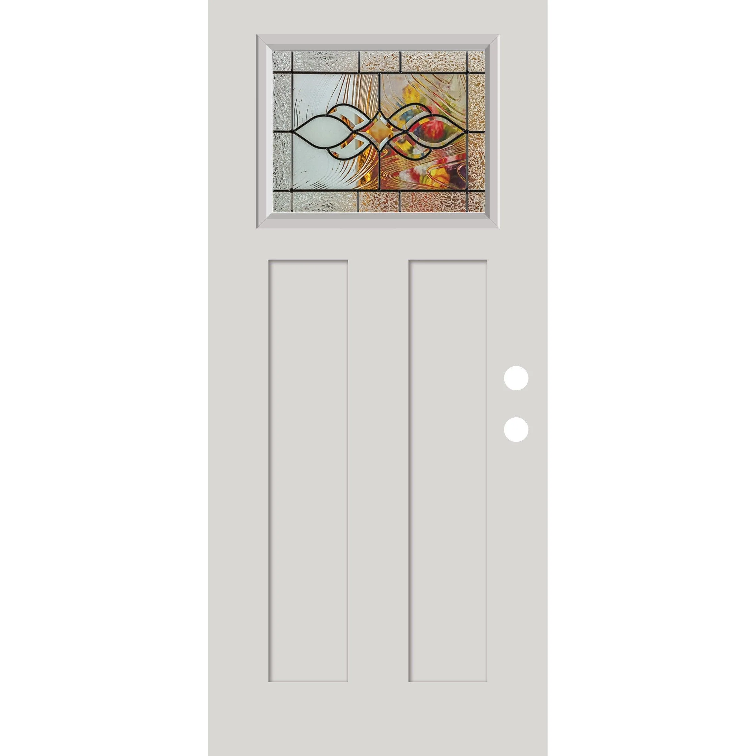 Smooth Fiberglass Entry Door Slab (3 Panel Craftsman) - Image 7