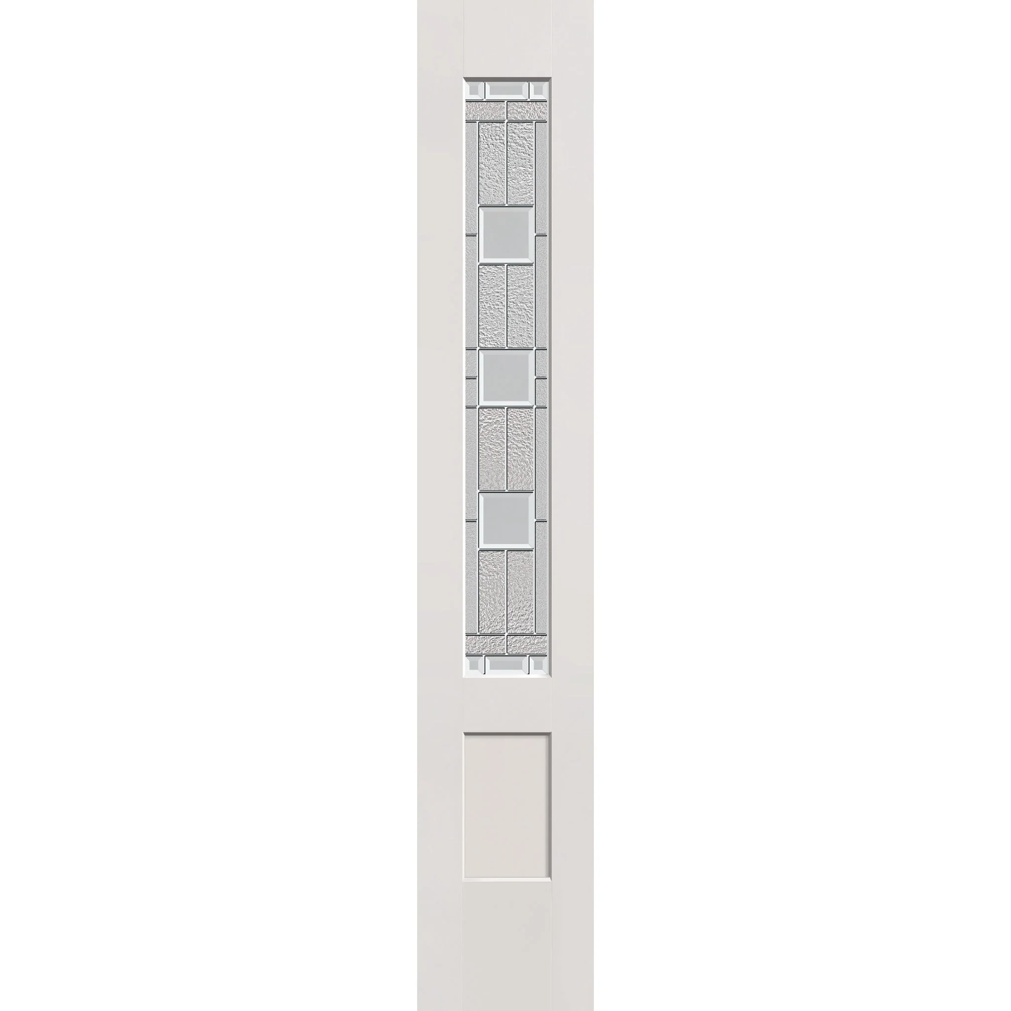 Austin Flush Glazed Hurricane-Rated Fiberglass Sidelite Panel - 3/4 Lite Shaker (14" x 80")