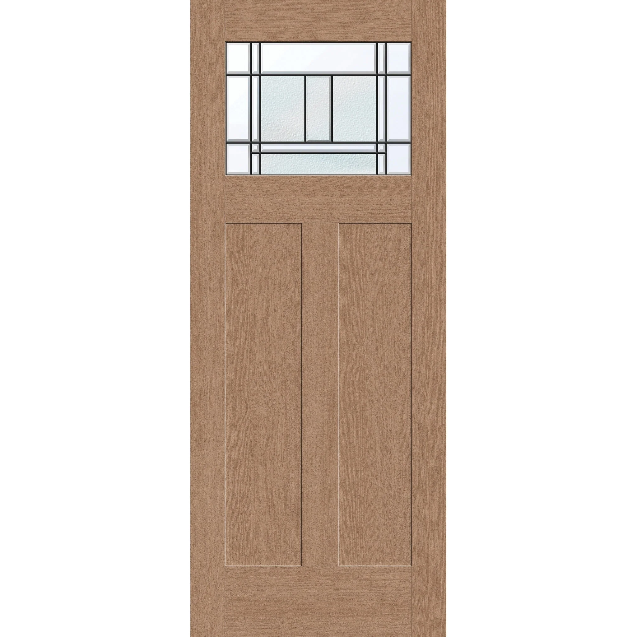 Berkley Flush Glazed Hurricane-Rated Fiberglass Entry Door - Craftsman 2 Panel (32" x 80")
