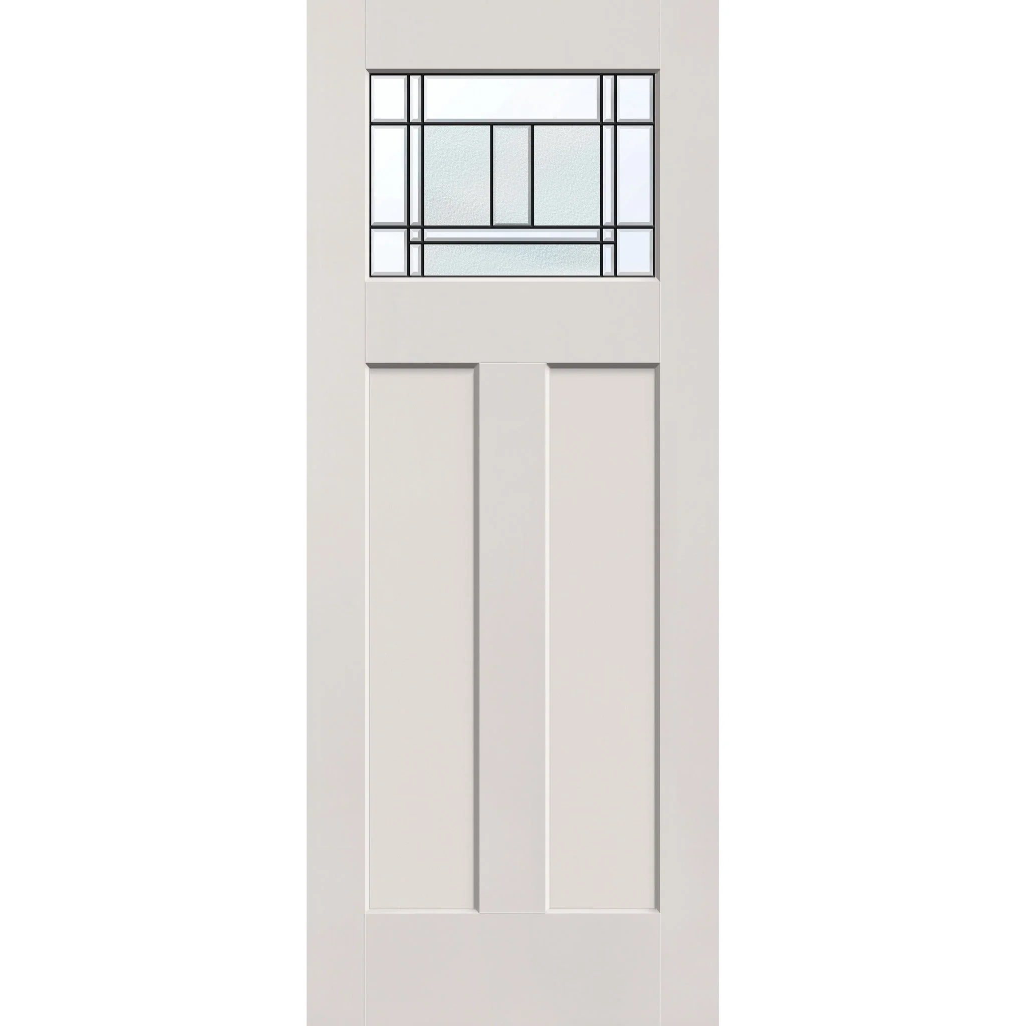 Berkley Flush Glazed Hurricane-Rated Fiberglass Entry Door - Craftsman 2 Panel (32" x 80") - Image 2