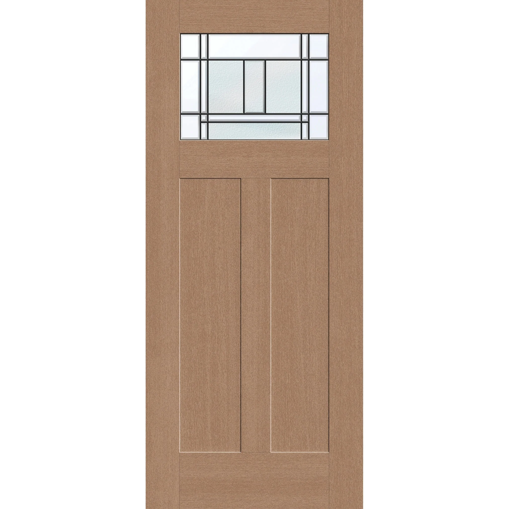 Berkley Flush Glazed Hurricane-Rated Fiberglass Entry Door - Craftsman 2 Panel (34" x 80")