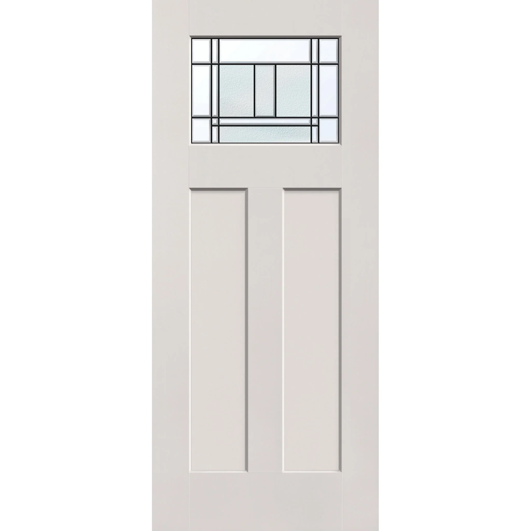 Berkley Flush Glazed Hurricane-Rated Fiberglass Entry Door - Craftsman 2 Panel (34" x 80") - Image 2