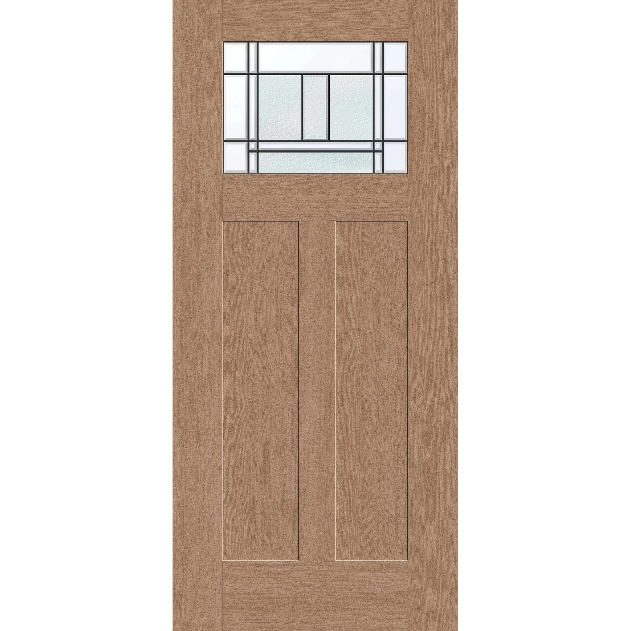 Berkley Flush Glazed Hurricane-Rated Fiberglass Entry Door - Craftsman 2 Panel (36" x 80")