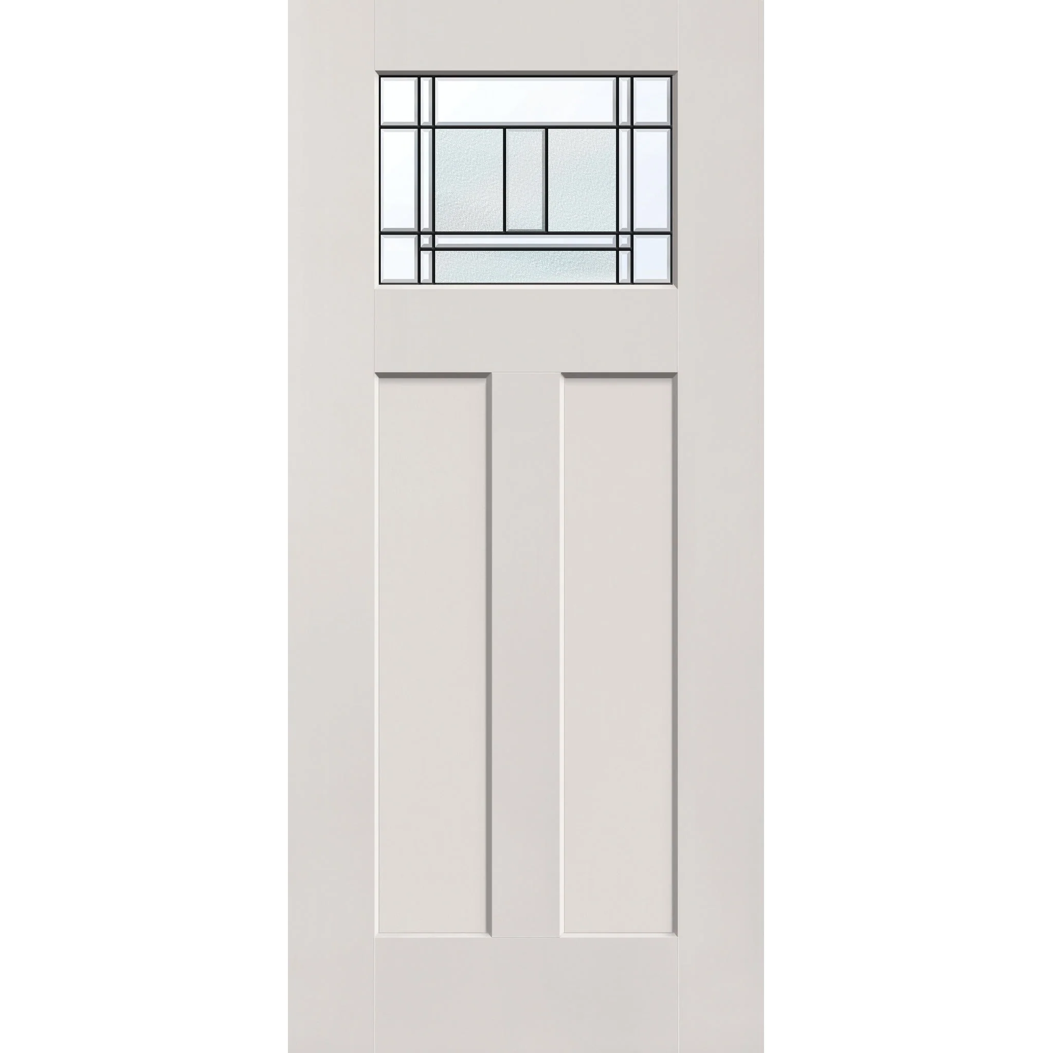 Berkley Flush Glazed Hurricane-Rated Fiberglass Entry Door - Craftsman 2 Panel (36" x 80") - Image 2