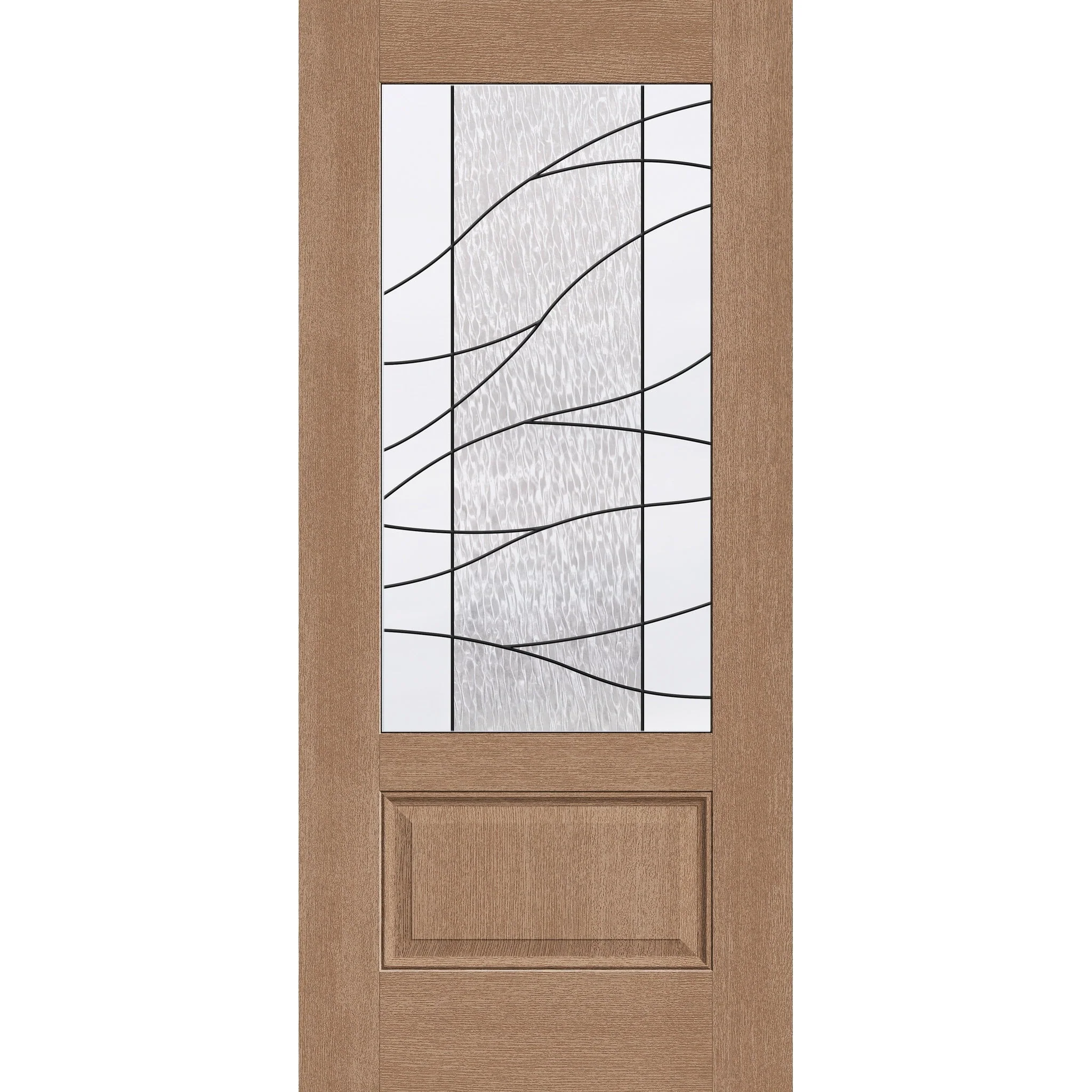 Briselle Flush Glazed Fiberglass Entry Door - 3/4 Lite (36" x 80")