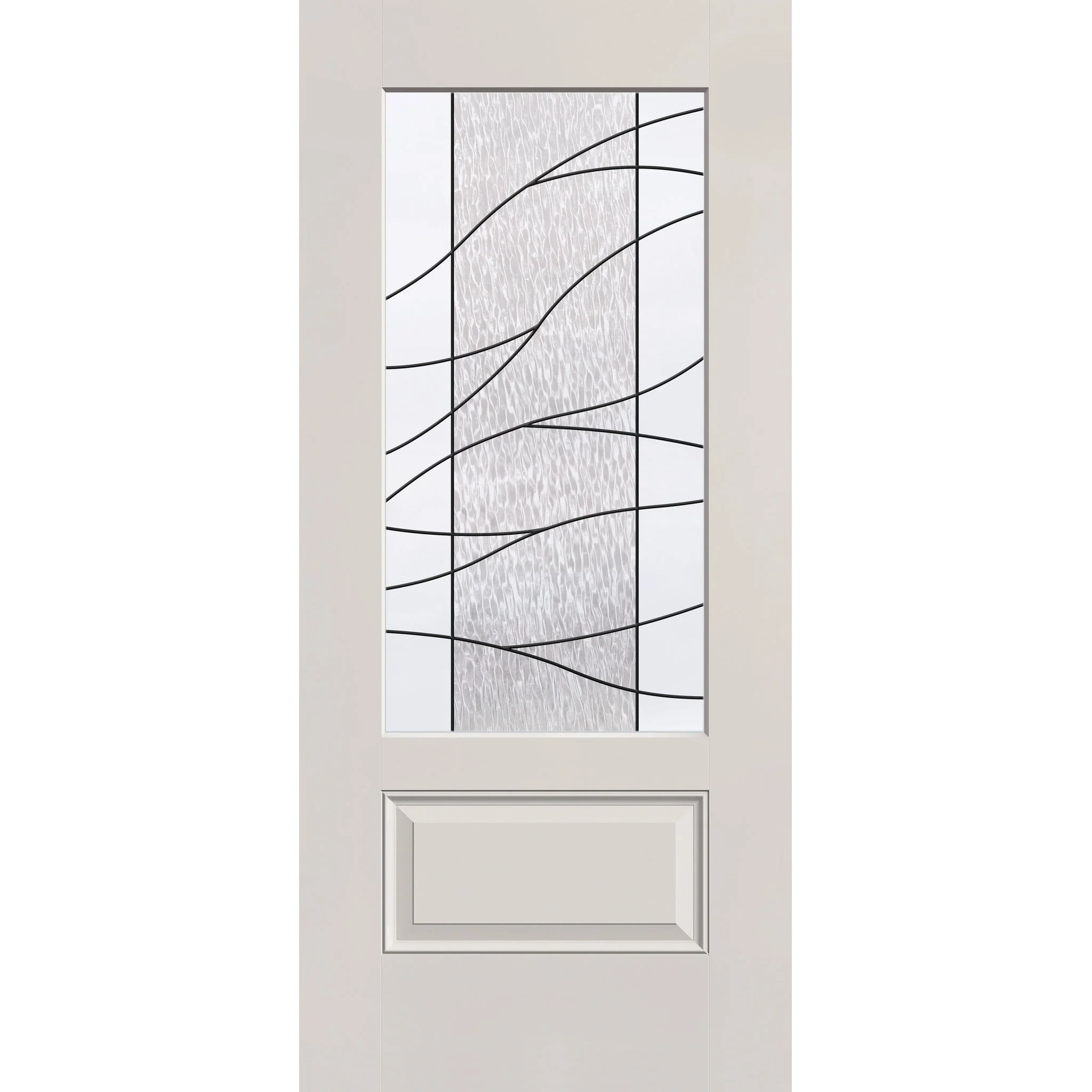 Briselle Flush Glazed Fiberglass Entry Door - 3/4 Lite (36" x 80") - Image 2
