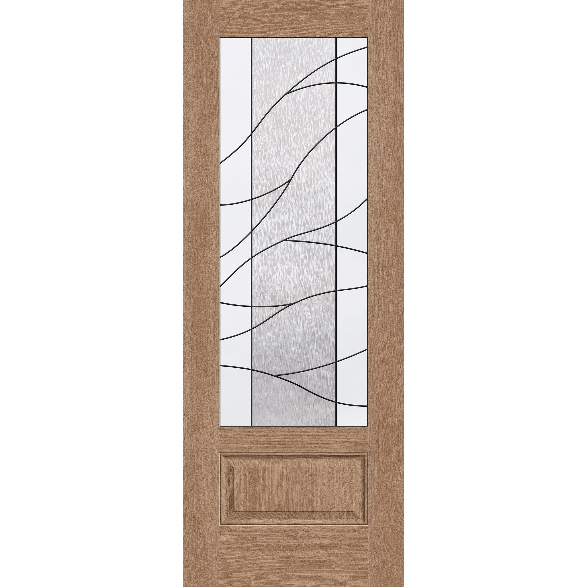 Briselle Flush Glazed Fiberglass Entry Door - 3/4 Lite (36" x 96")