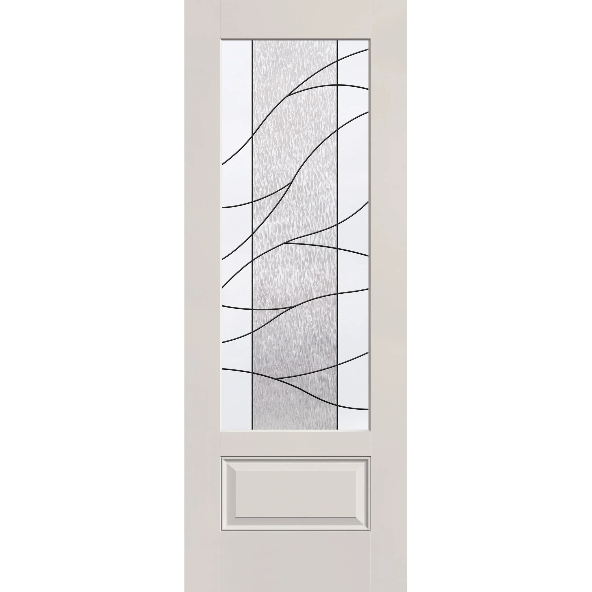 Briselle Flush Glazed Fiberglass Entry Door - 3/4 Lite (36" x 96") - Image 2