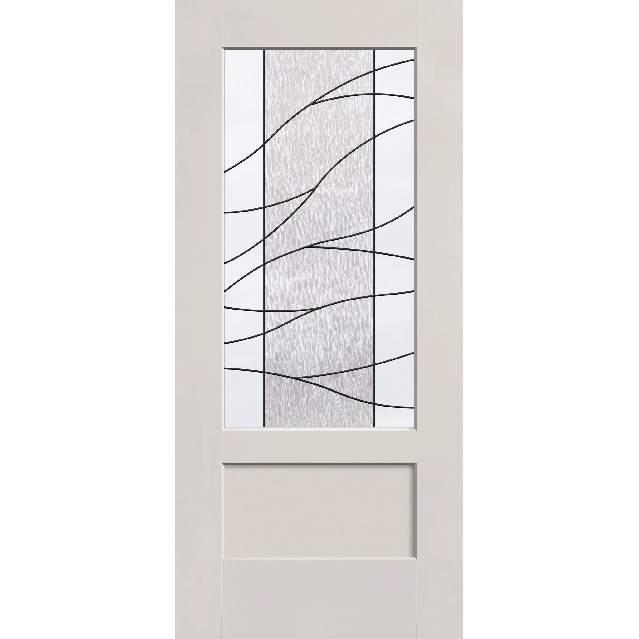 Briselle Flush Glazed Fiberglass Entry Door - 3/4 Lite Shaker (36" x 80")