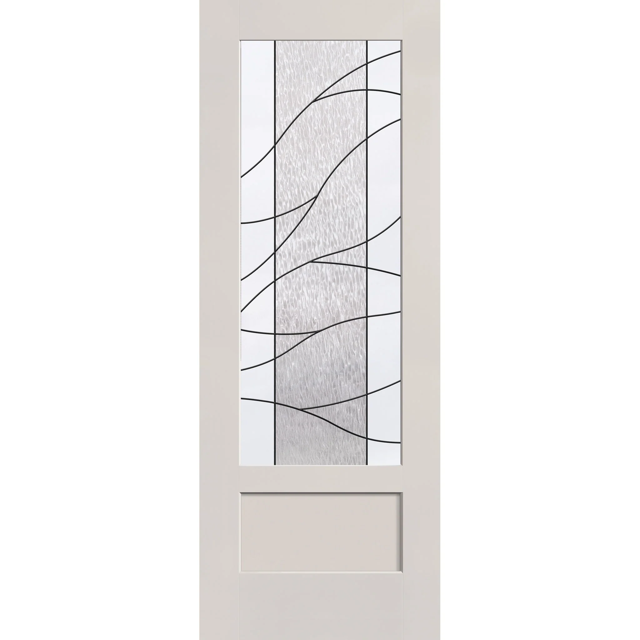 Briselle Flush Glazed Fiberglass Entry Door - 3/4 Lite Shaker (36" x 96")
