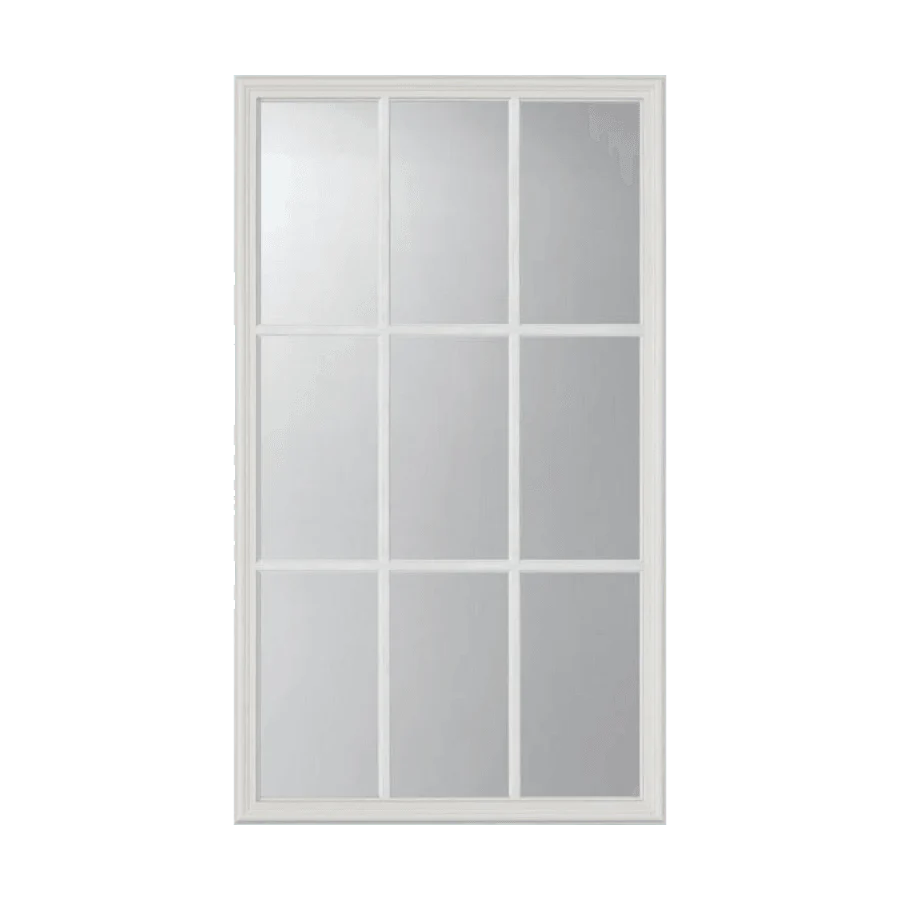Clear 9 Lite Glass and Frame Kit (Interior 1 3/8" Door Thickness - Half Lite) - Image 3