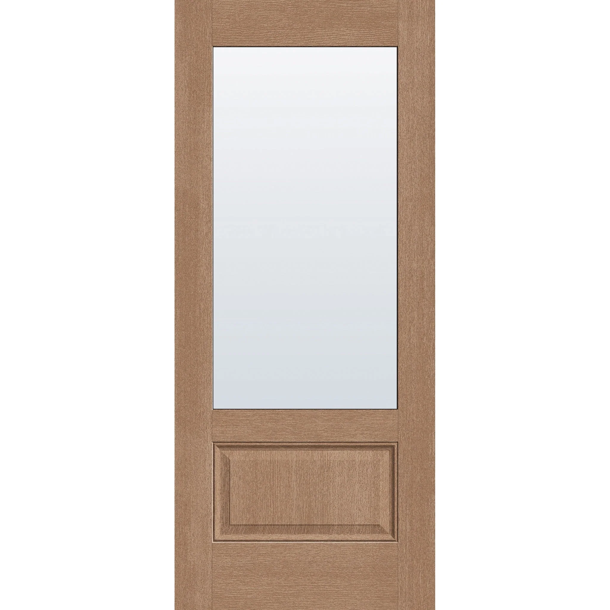 Clear Flush Glazed Fiberglass Entry Door - 3/4 Lite (34" x 80")