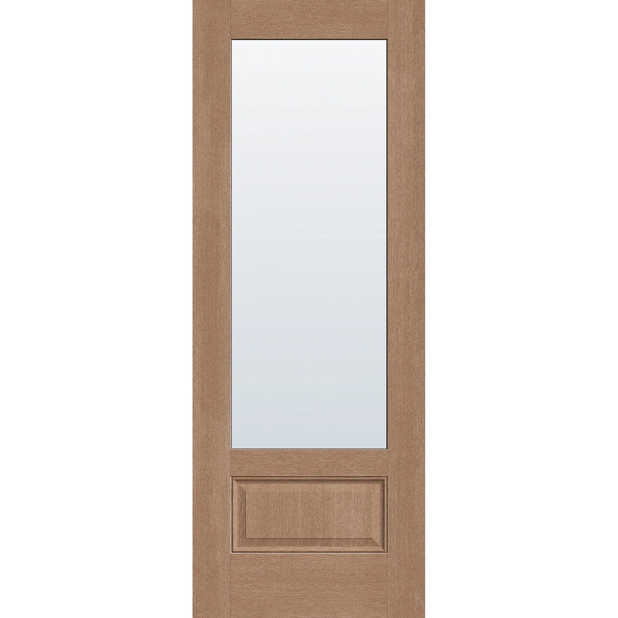Clear Flush Glazed Fiberglass Entry Door - 3/4 Lite (36" x 96")