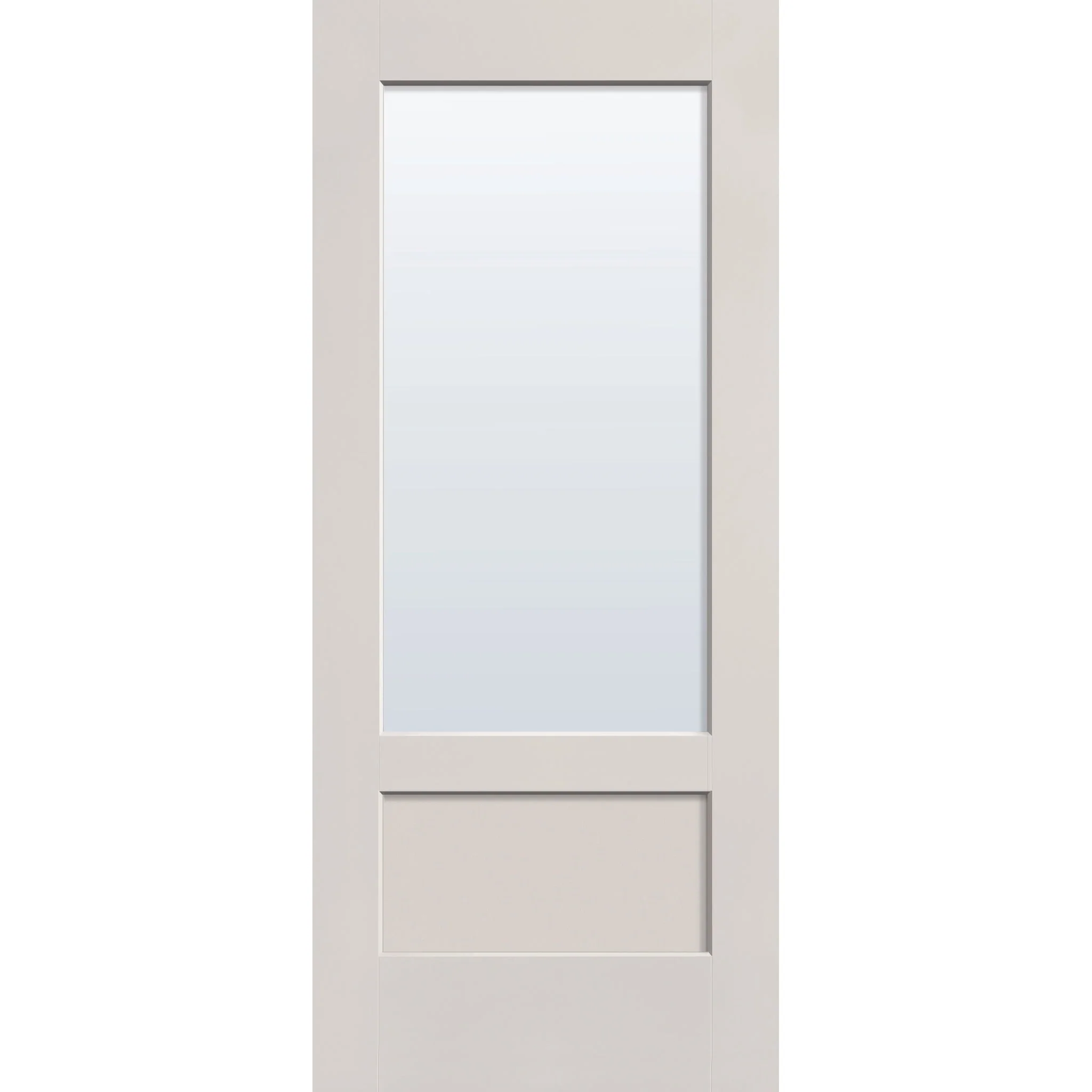 Clear Flush Glazed Fiberglass Entry Door - 3/4 Lite Shaker (34" x 80")