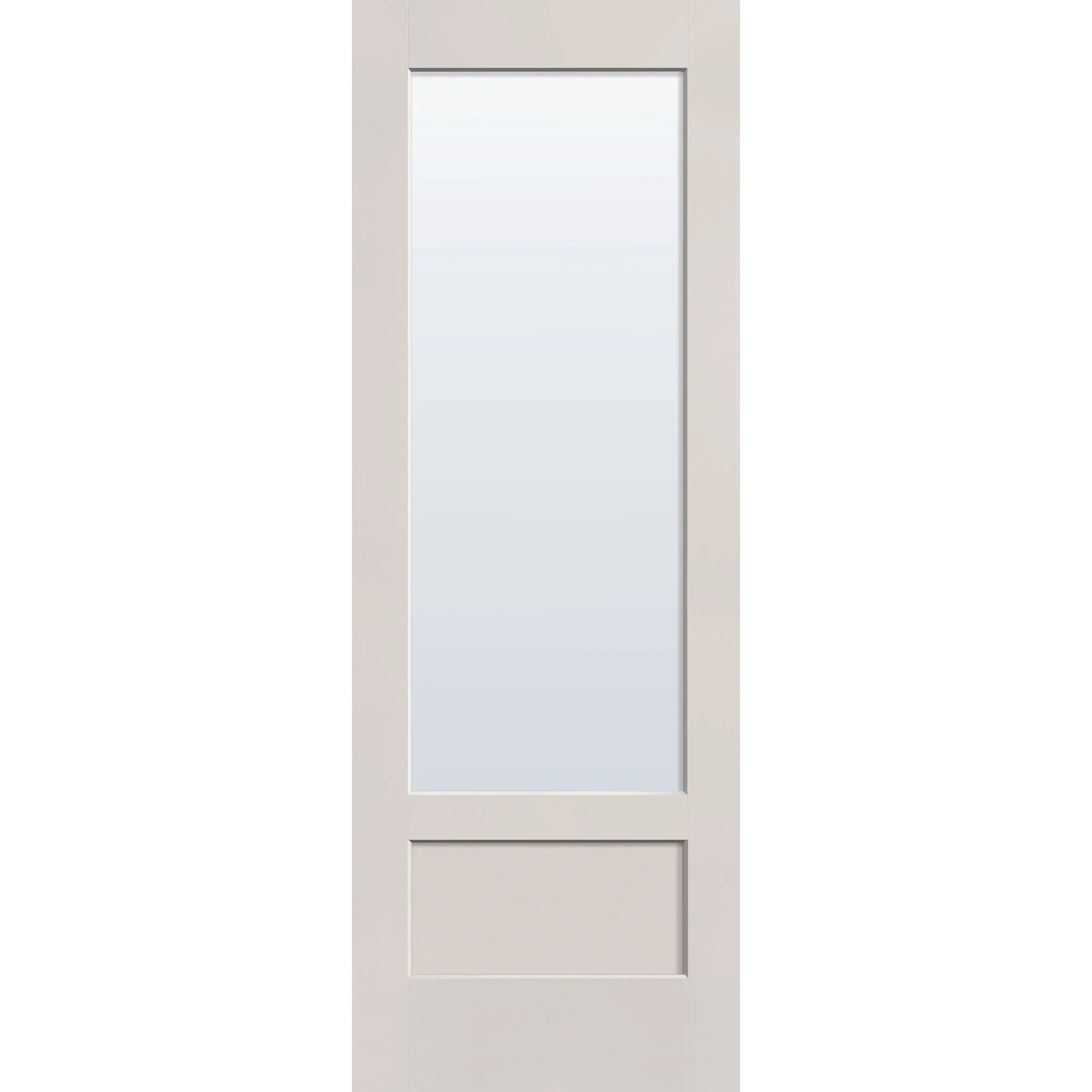 Clear Flush Glazed Fiberglass Entry Door - 3/4 Lite Shaker (34" x 96")