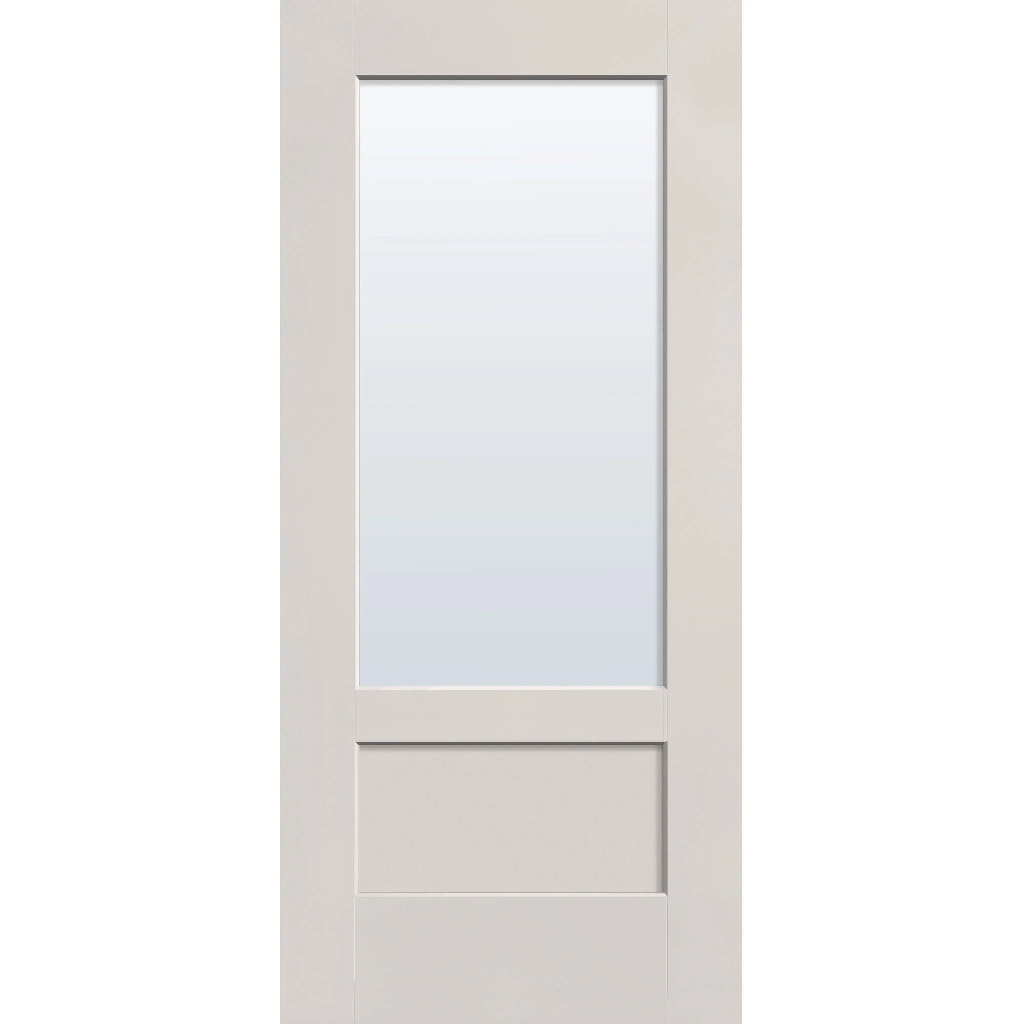 Clear Flush Glazed Fiberglass Entry Door - 3/4 Lite Shaker (36" x 80")