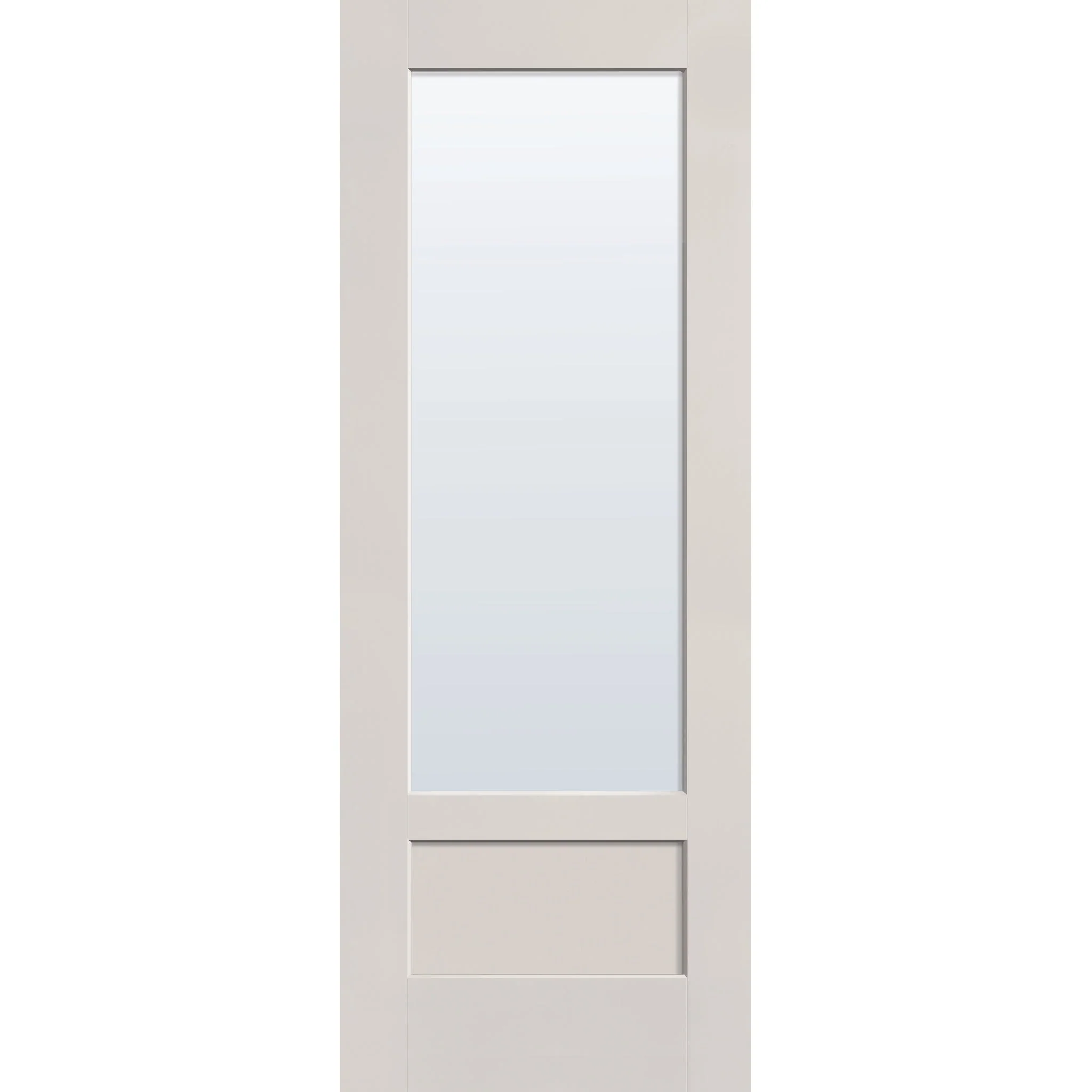 Clear Flush Glazed Fiberglass Entry Door - 3/4 Lite Shaker (36" x 96")