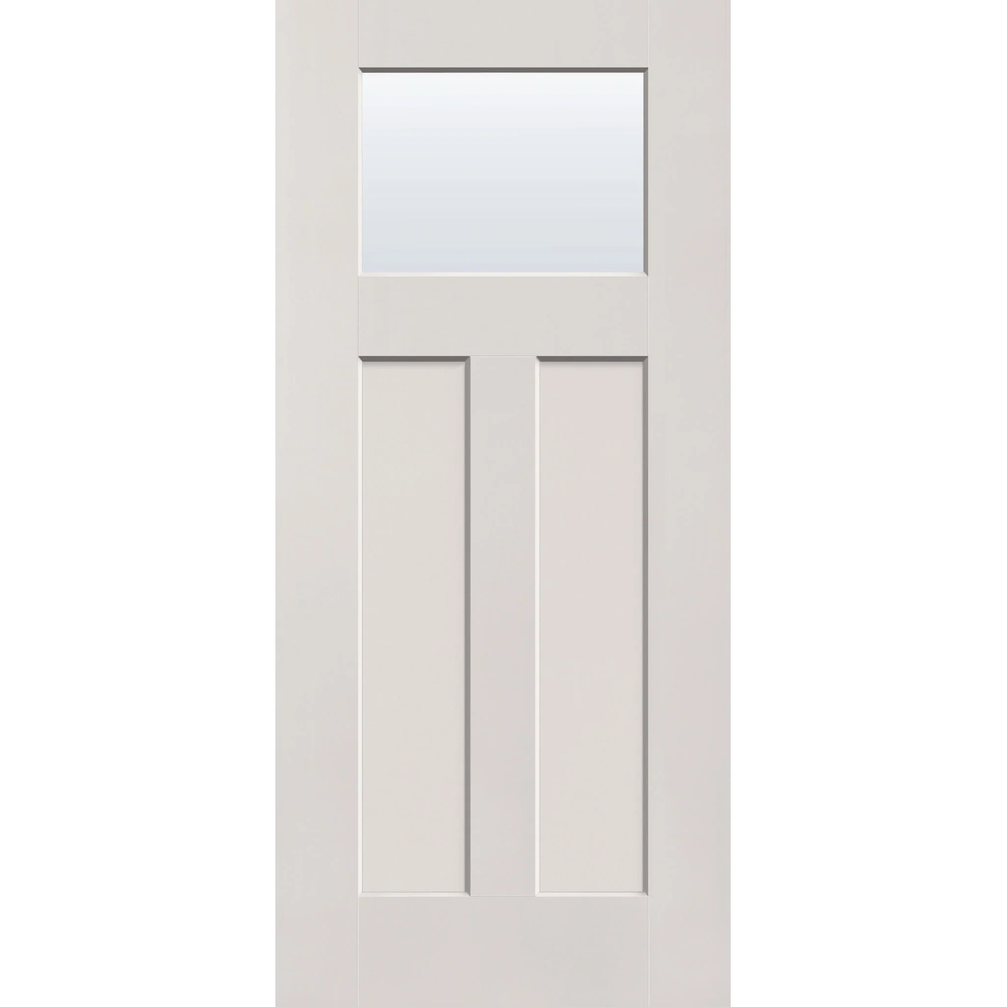 Clear Flush Glazed Fiberglass Entry Door - Craftsman 2 Panel (36" x 80") - Image 2