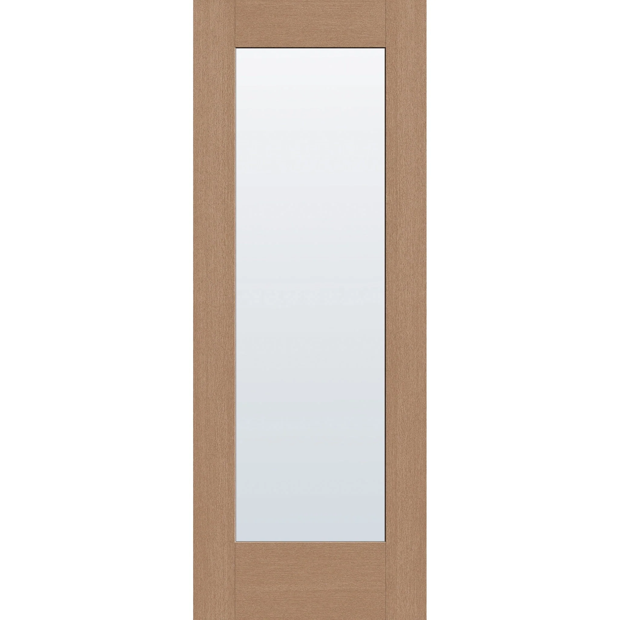 Clear Flush Glazed Fiberglass Entry Door - Full Lite (30" x 80")