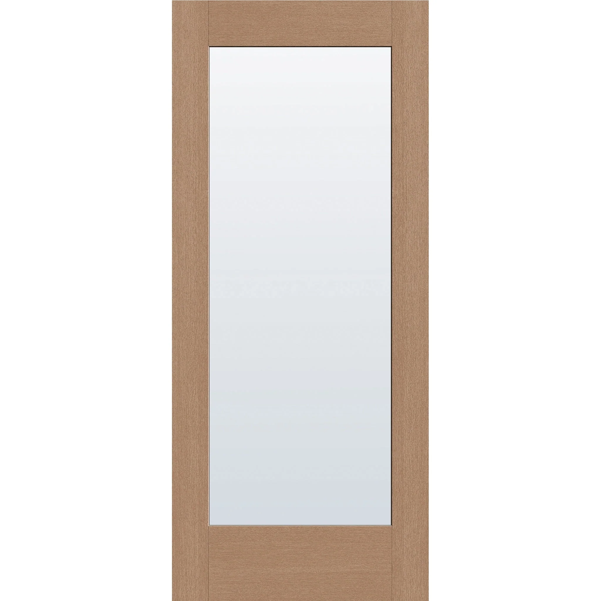Clear Flush Glazed Fiberglass Entry Door - Full Lite (34" x 80")