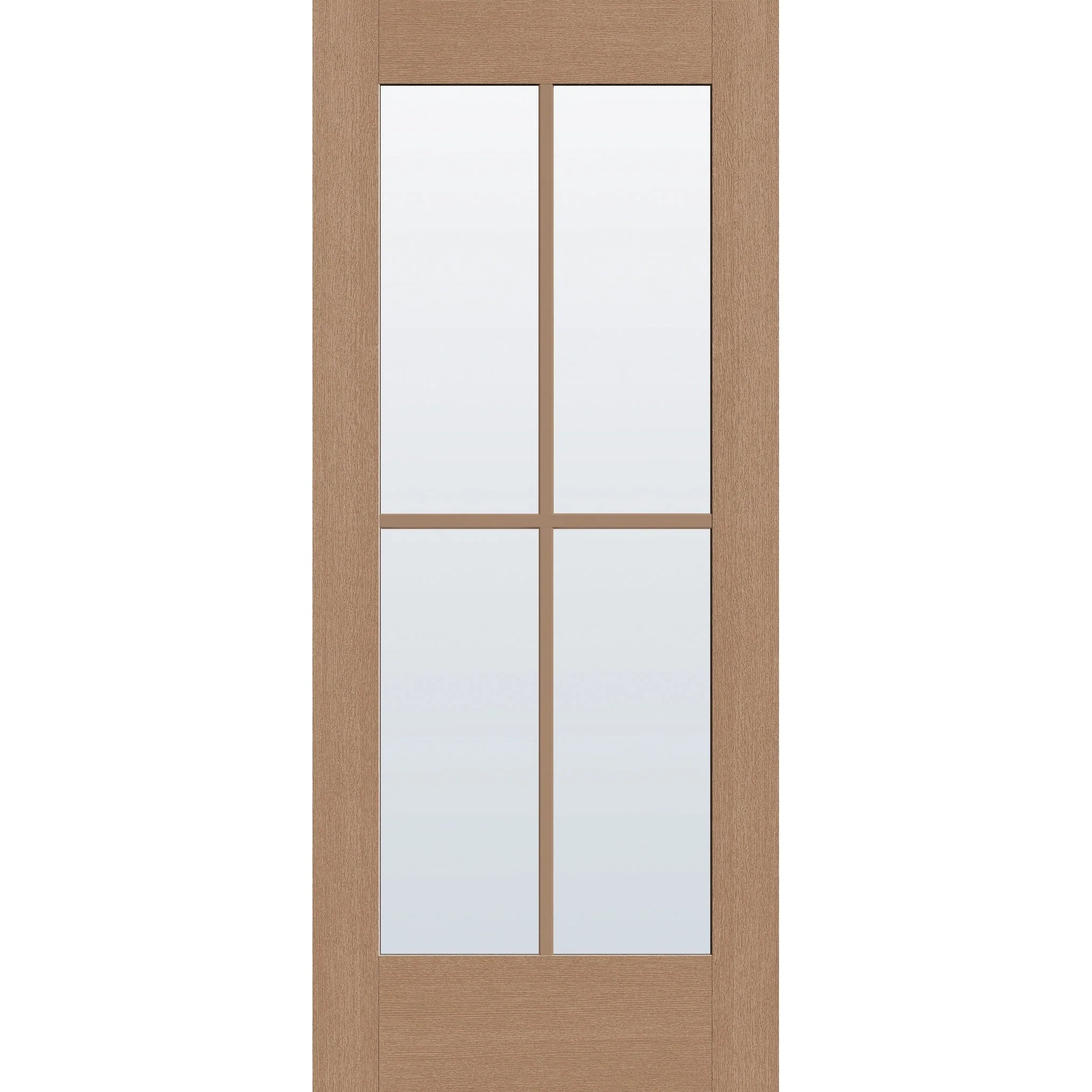 Clear Flush Glazed Fiberglass Entry Door - Full Lite (34" x 80") - Image 3