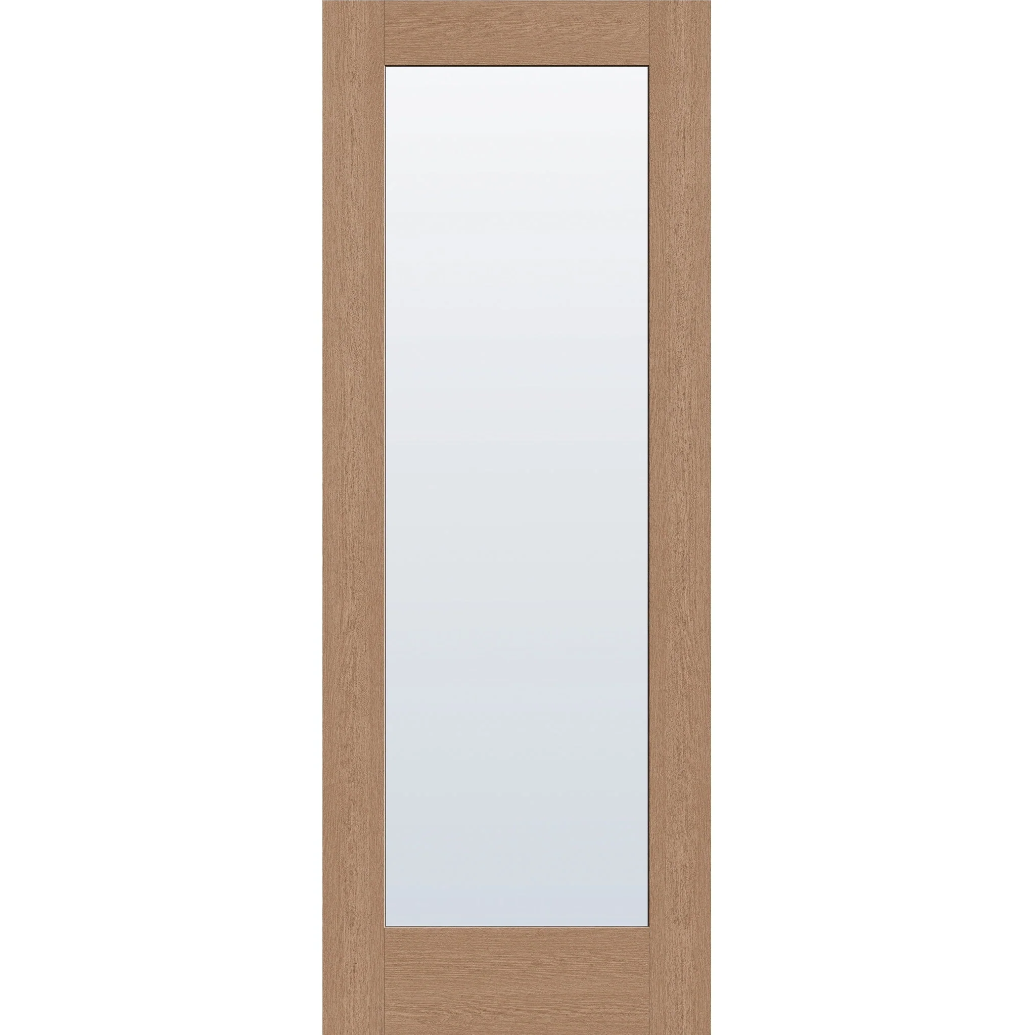 Clear Flush Glazed Fiberglass Entry Door - Full Lite (36" x 96")