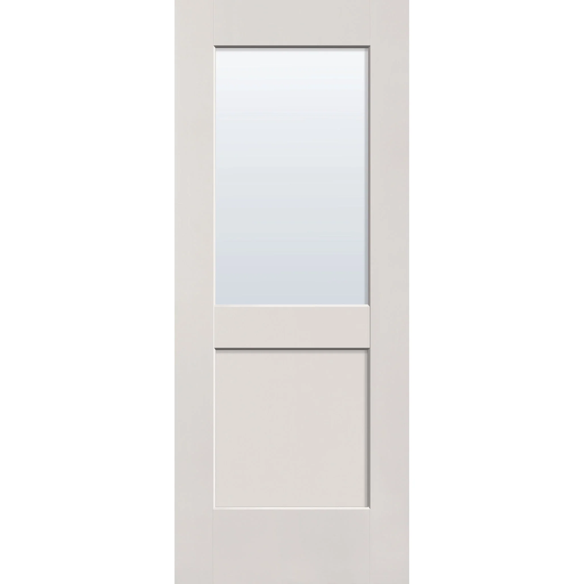 Clear Flush Glazed Fiberglass Entry Door - Half Lite Shaker (32" x 80")