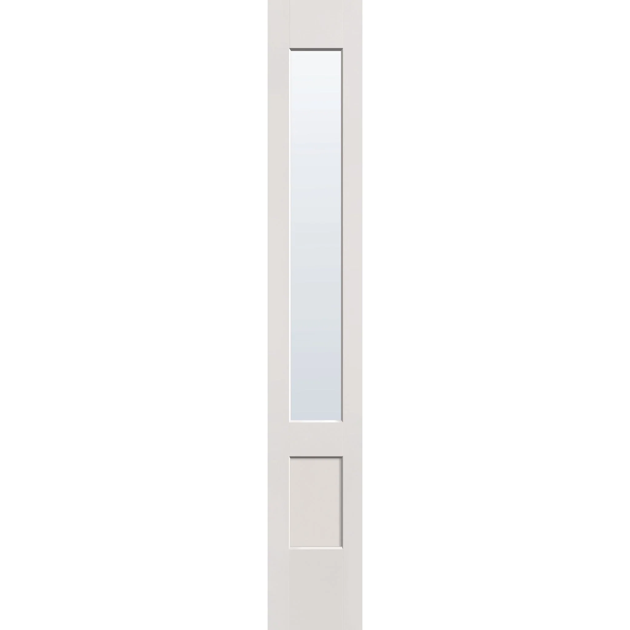 Clear Flush Glazed Fiberglass Sidelite Panel - 3/4 Lite Shaker (12" x 80")