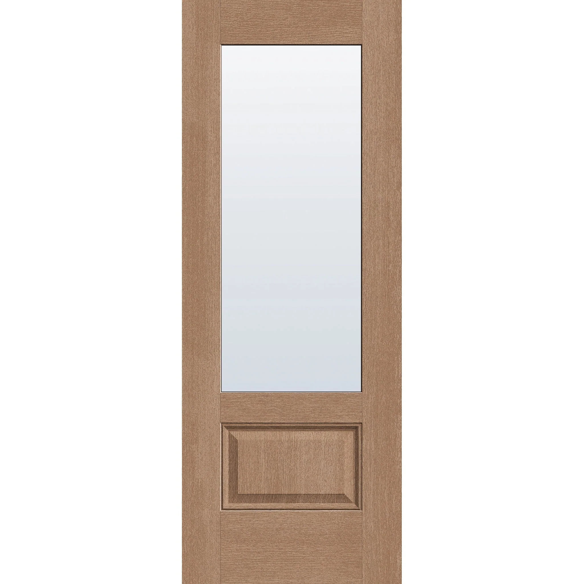 Clear Flush Glazed Hurricane-Rated Fiberglass Entry Door - 3/4 Lite (30" x 80")