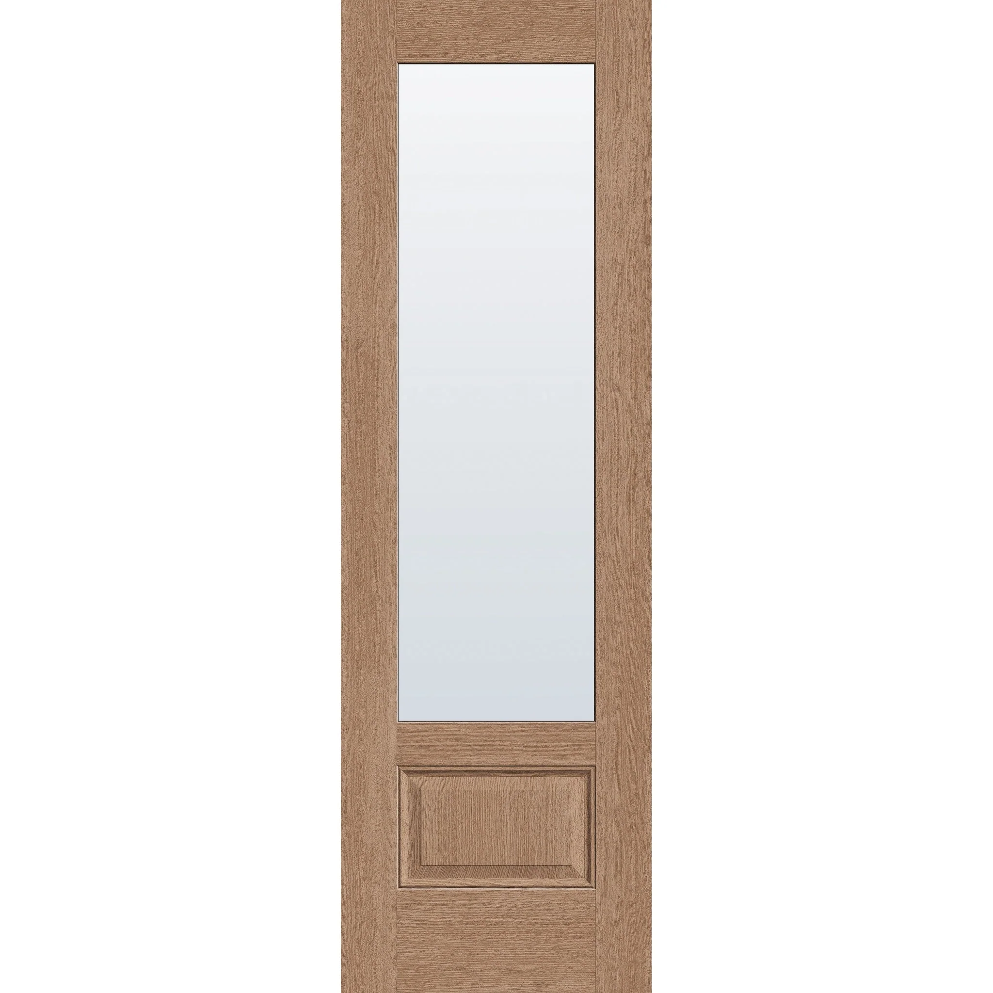 Clear Flush Glazed Hurricane-Rated Fiberglass Entry Door - 3/4 Lite (30" x 96")