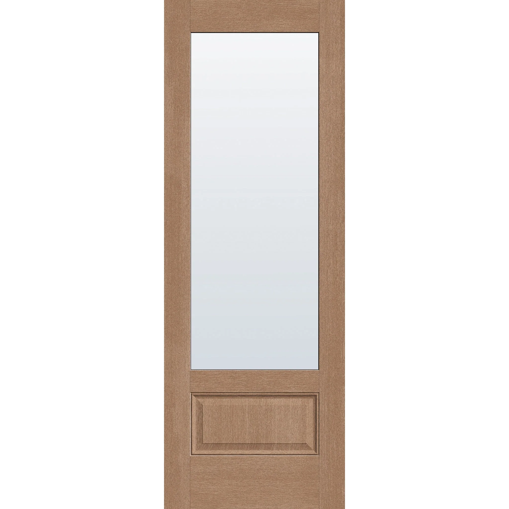 Clear Flush Glazed Hurricane-Rated Fiberglass Entry Door - 3/4 Lite (34" x 96")