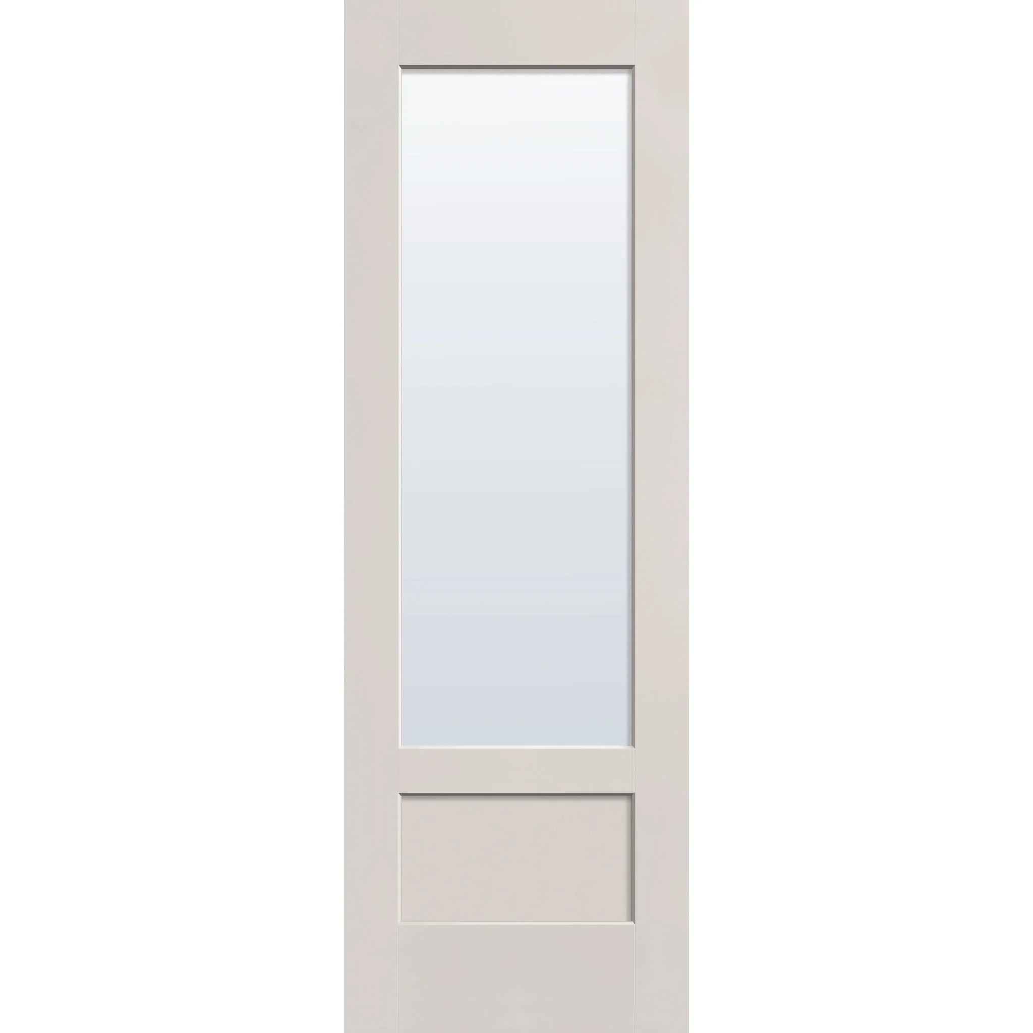 Clear Flush Glazed Hurricane-Rated Fiberglass Entry Door - 3/4 Lite Shaker (32" x 96")
