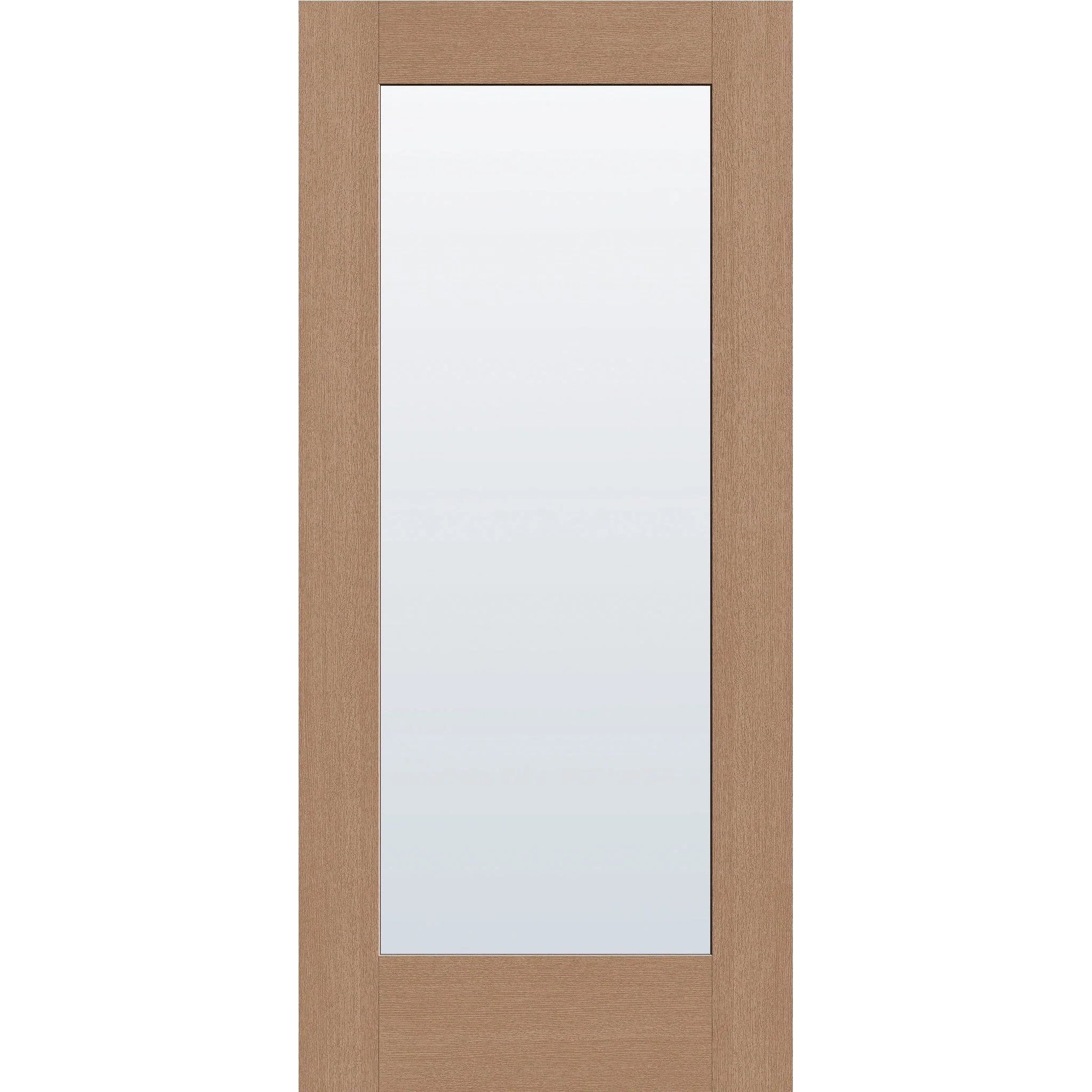 Clear Flush Glazed Hurricane-Rated Fiberglass Entry Door - Full Lite (36" x 80")