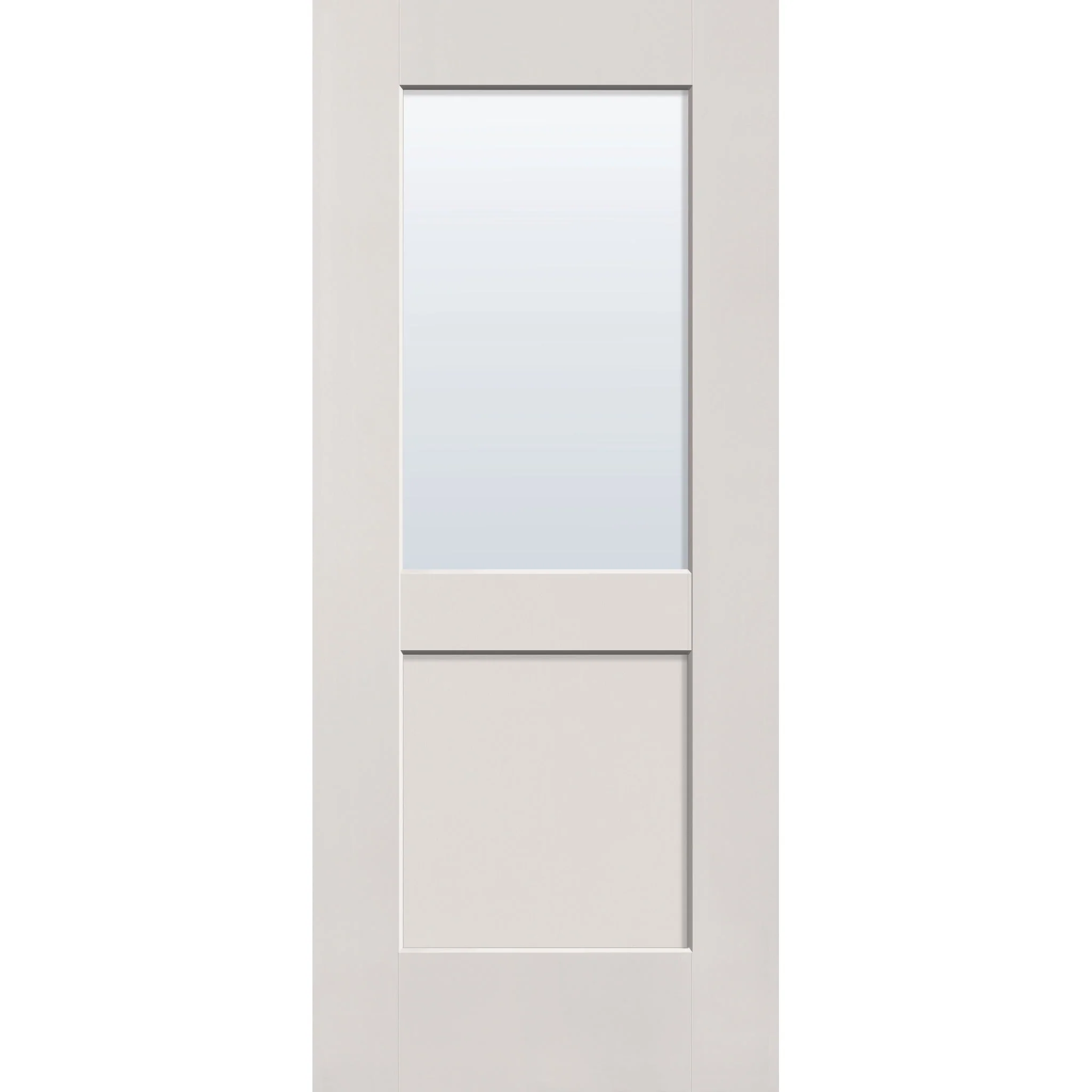 Clear Flush Glazed Hurricane-Rated Fiberglass Entry Door - Half Lite Shaker (34" x 80")