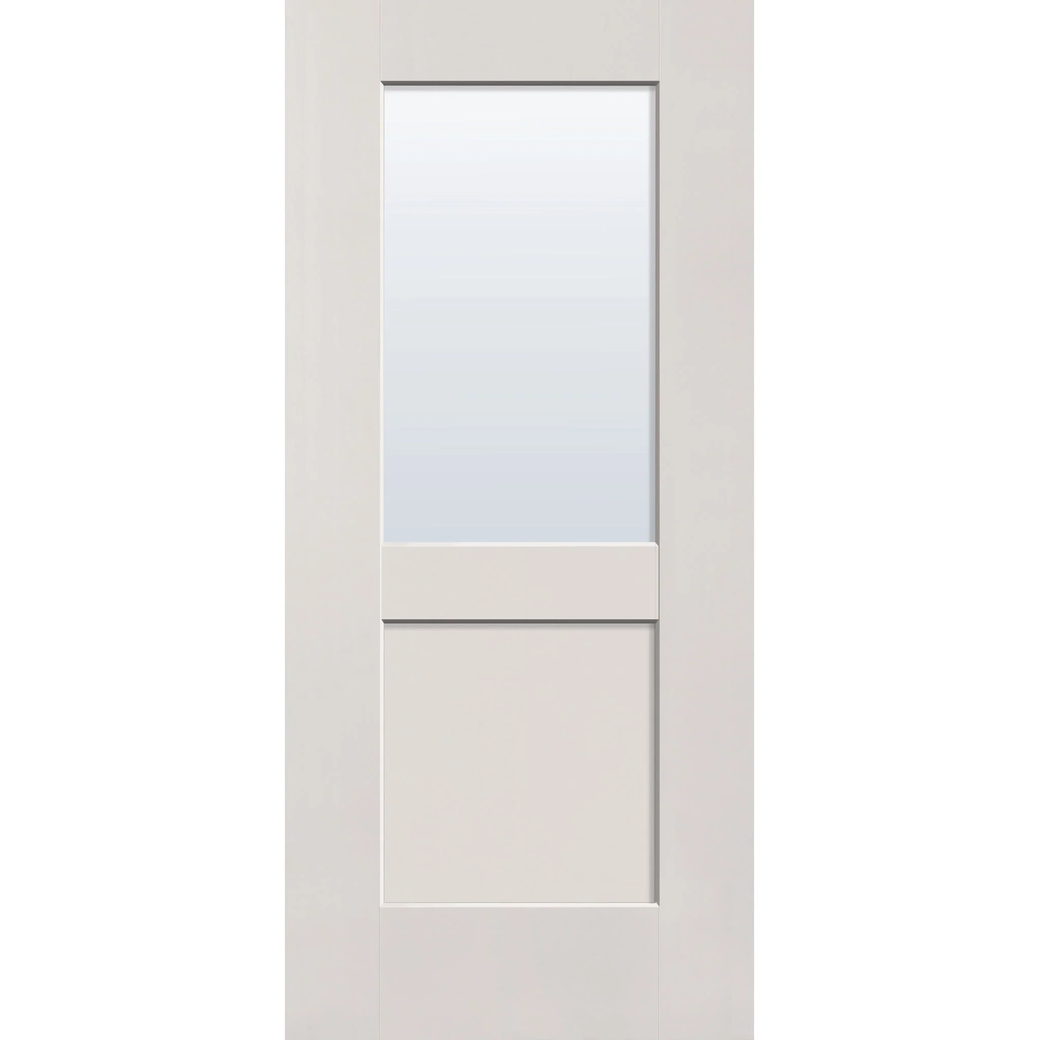 Clear Flush Glazed Hurricane-Rated Fiberglass Entry Door - Half Lite Shaker (36" x 80")