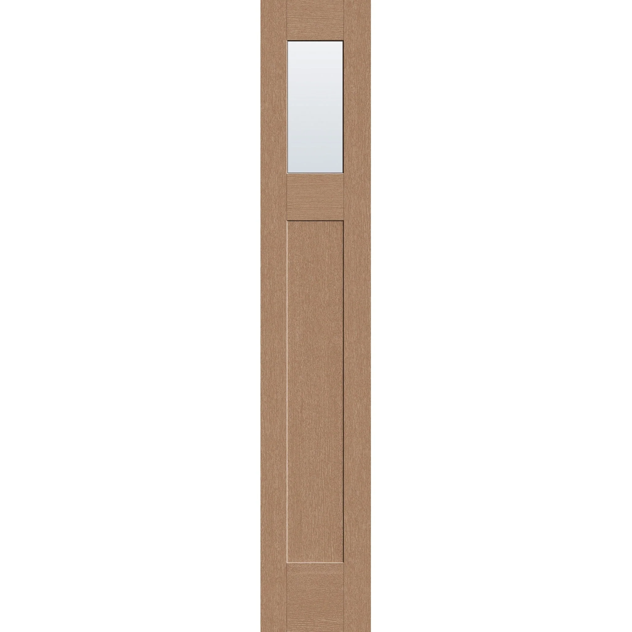 Clear Flush Glazed Hurricane-Rated Fiberglass Sidelite Panel - Craftsman (14" x 80")