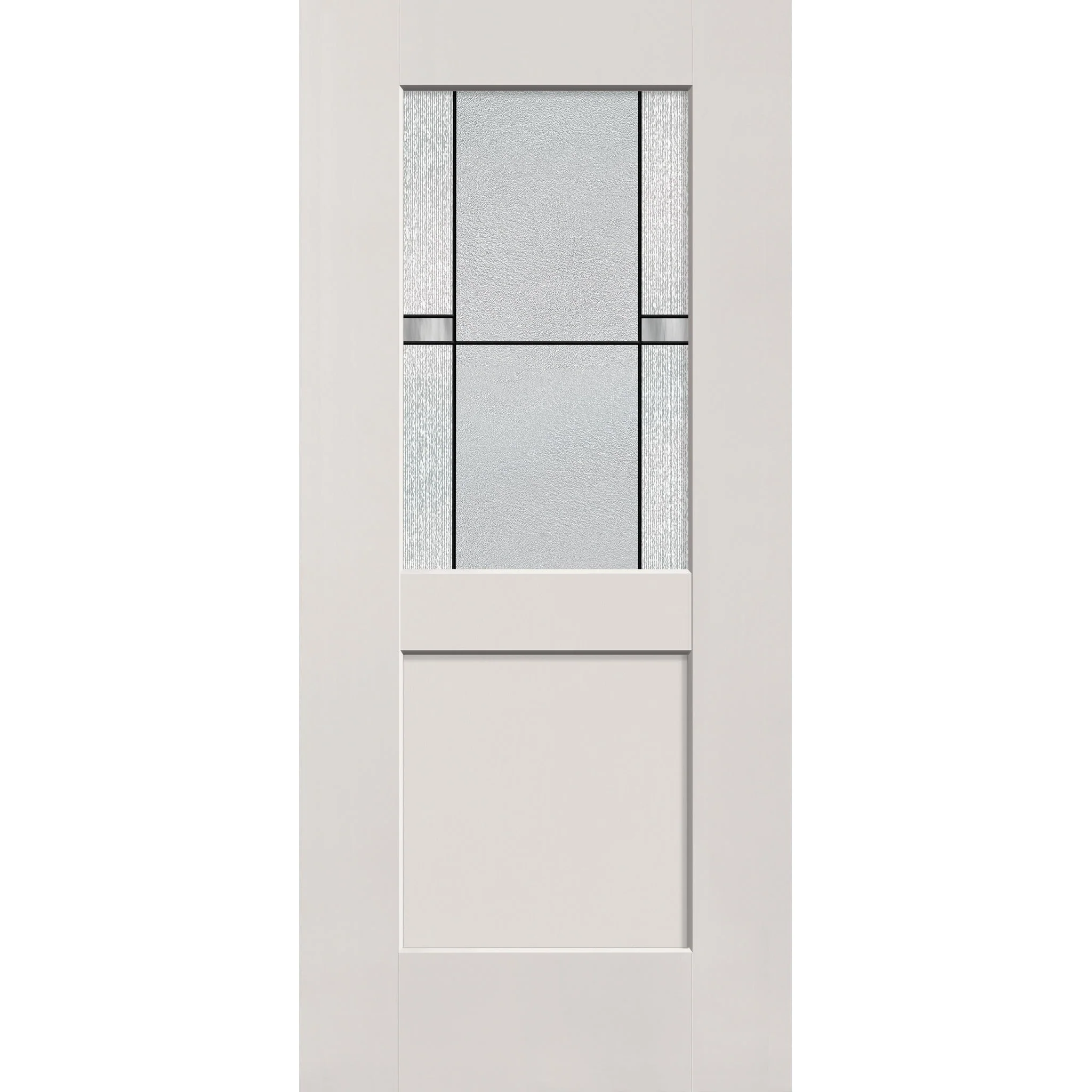 Dexter Flush Glazed Fiberglass Entry Door - Half Lite Shaker (36" x 80")