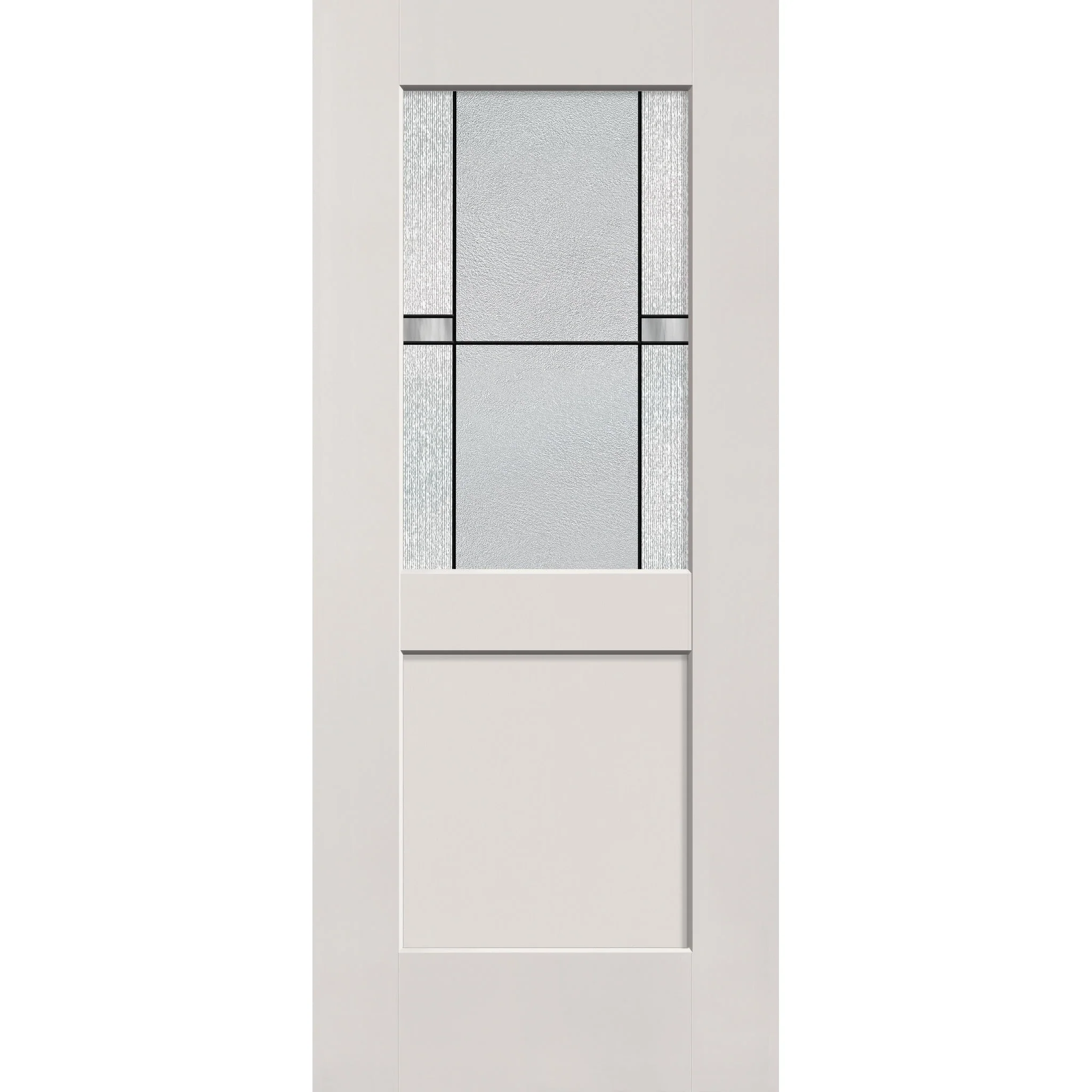 Dexter Flush Glazed Hurricane-Rated Fiberglass Entry Door - Half Lite Shaker (34" x 80")