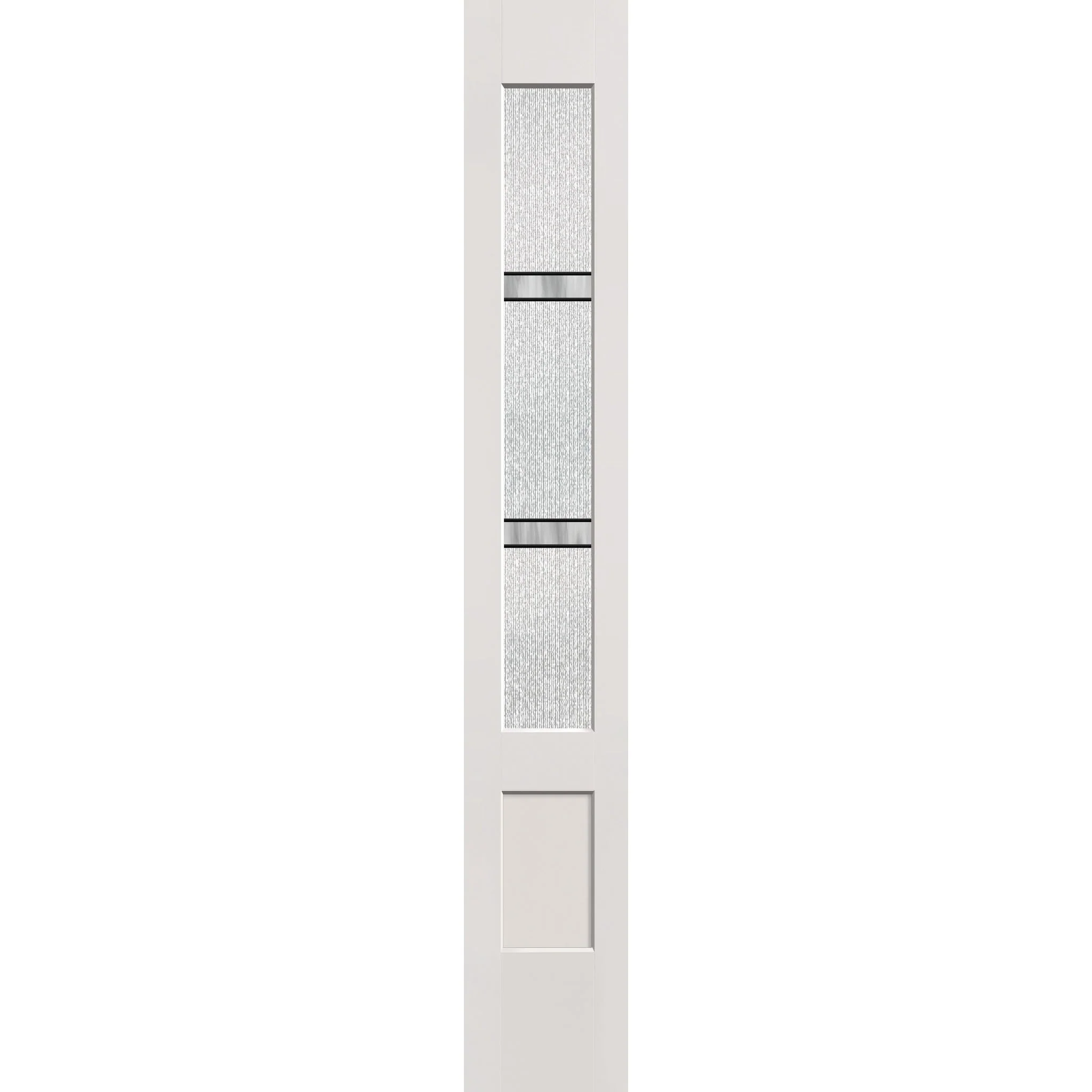Dexter Flush Glazed Hurricane-Rated Fiberglass Sidelite Panel - 3/4 Lite Shaker (12" x 80")