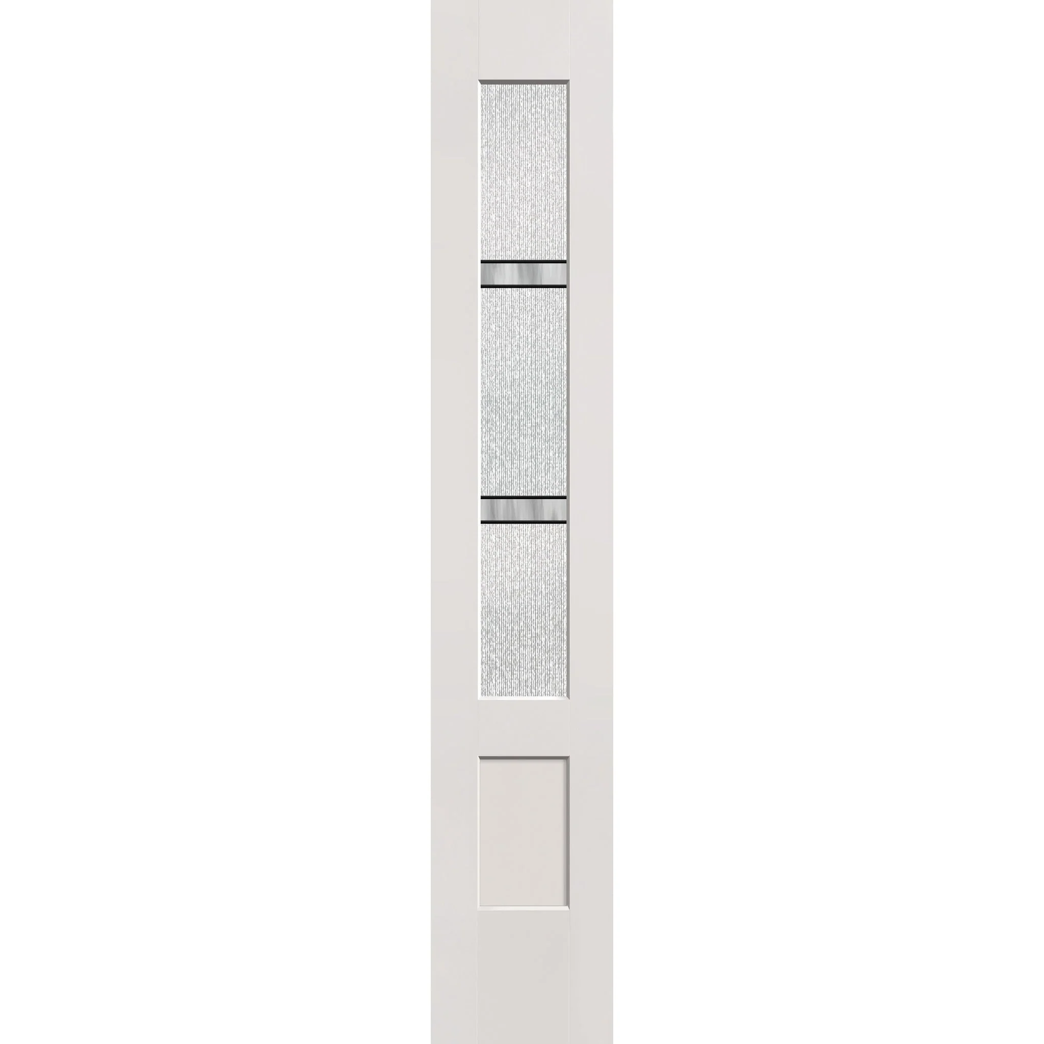 Dexter Flush Glazed Hurricane-Rated Fiberglass Sidelite Panel - 3/4 Lite Shaker (14" x 80")