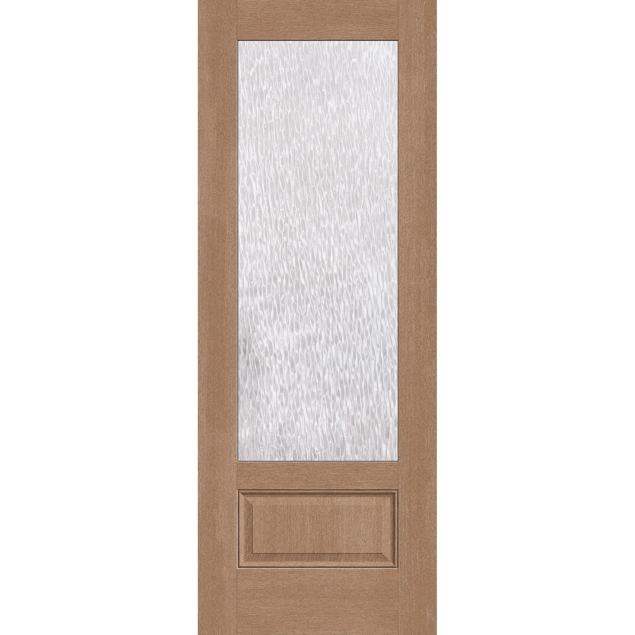 Double Waterglass Flush Glazed Fiberglass Entry Door - 3/4 Lite (36" x 96")