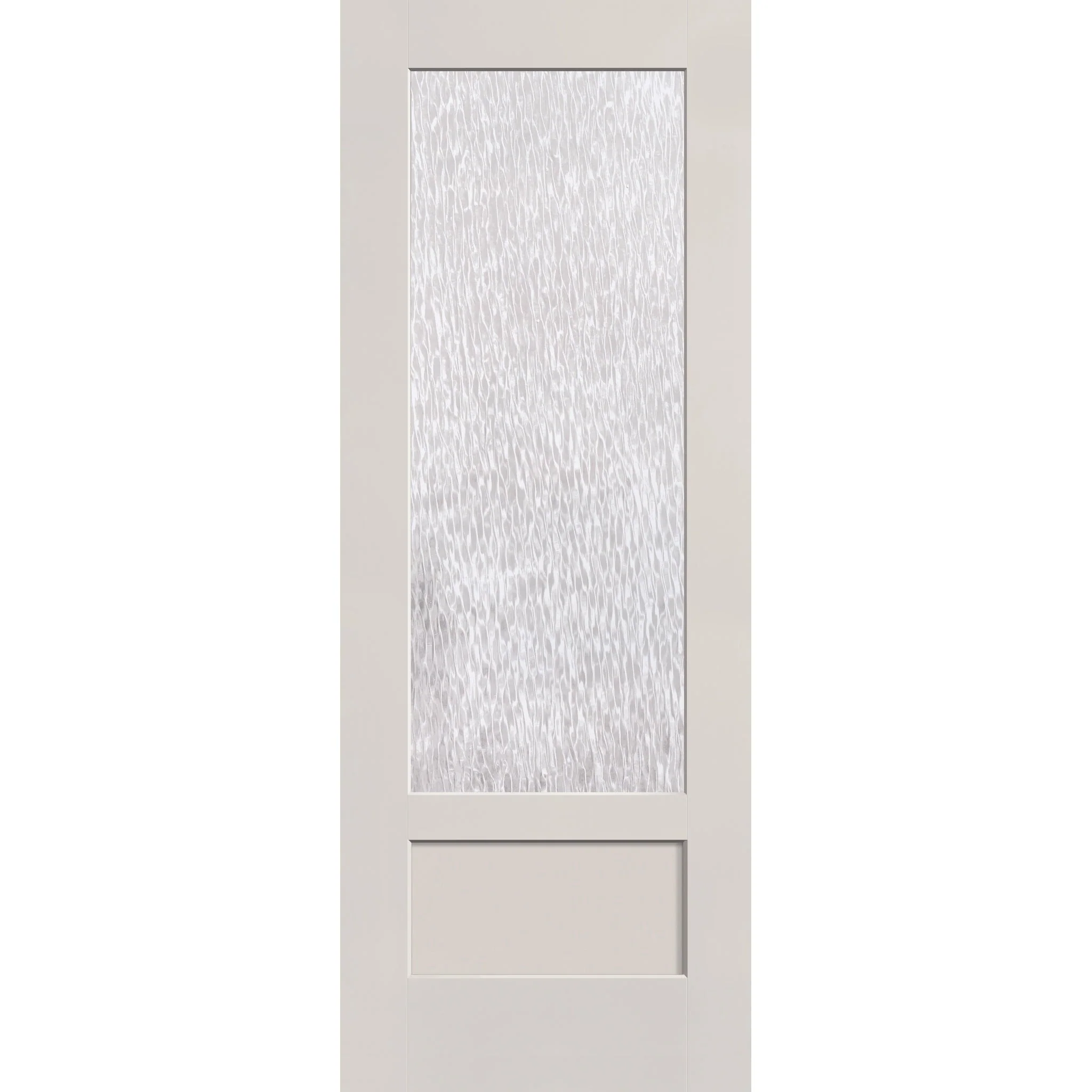 Double Waterglass Flush Glazed Fiberglass Entry Door - 3/4 Lite Shaker (36" x 96")