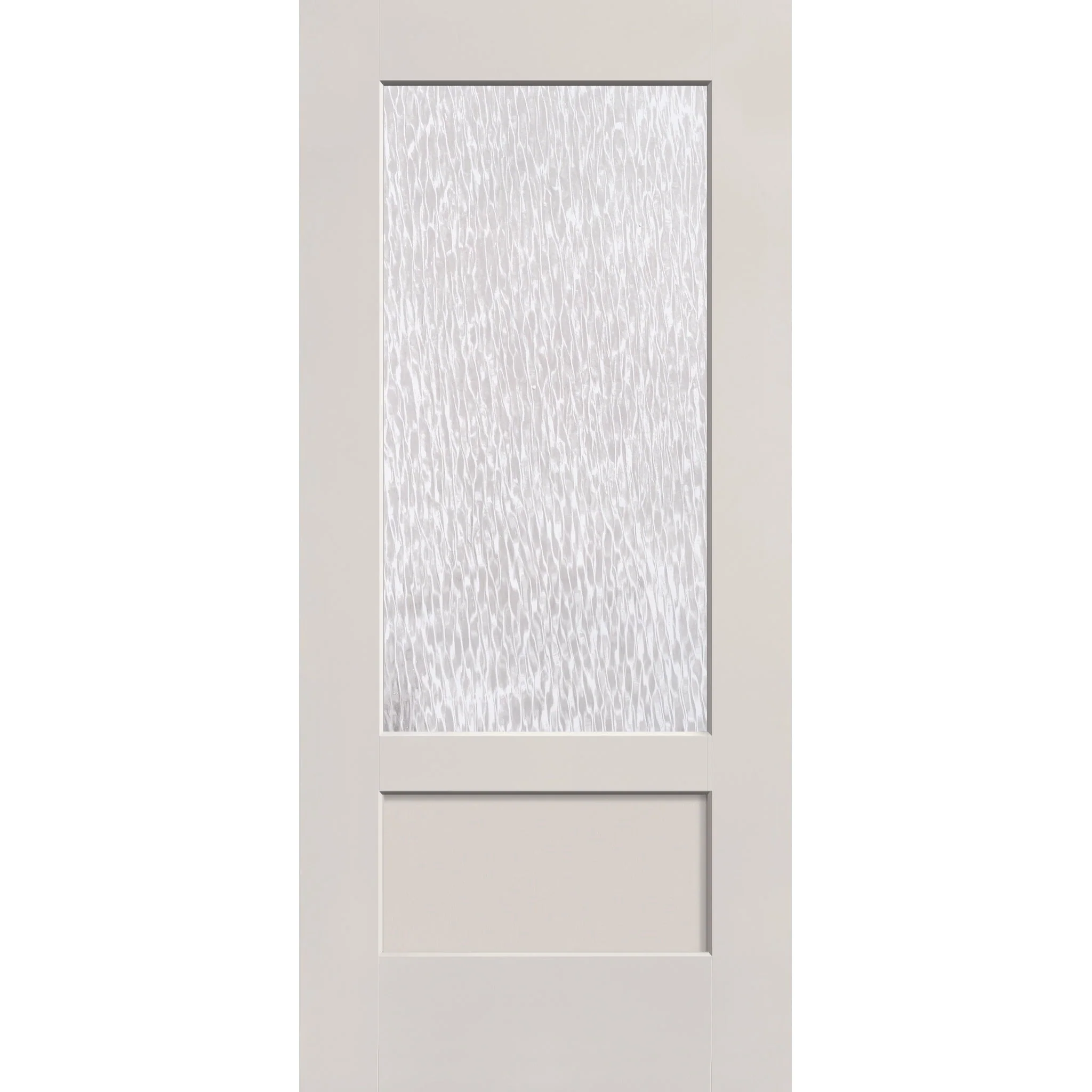 Double Waterglass Flush Glazed Hurricane-Rated Fiberglass Entry Door - 3/4 Lite Shaker (36" x 80")