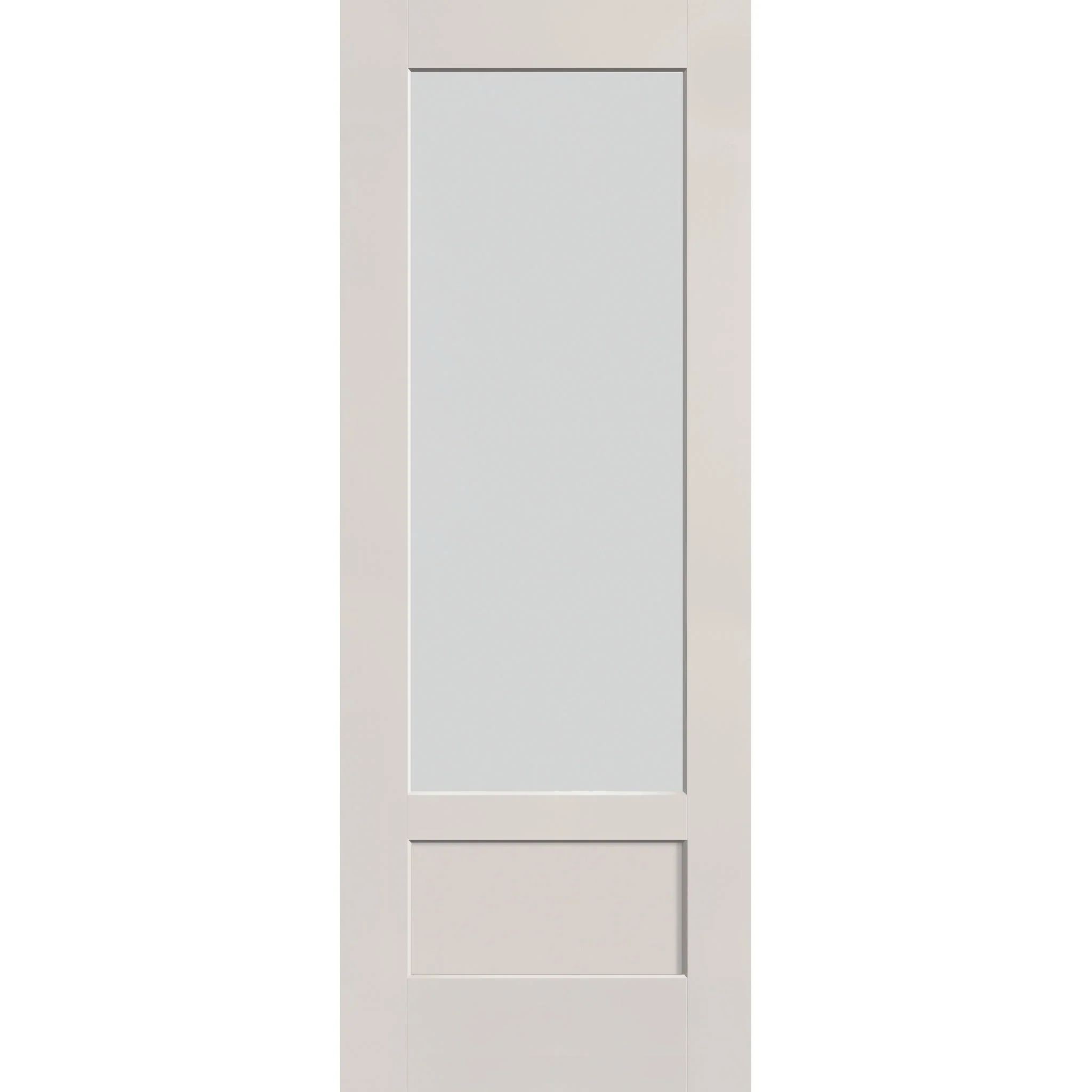 Frost Flush Glazed Fiberglass Entry Door - 3/4 Lite Shaker (36" x 96")