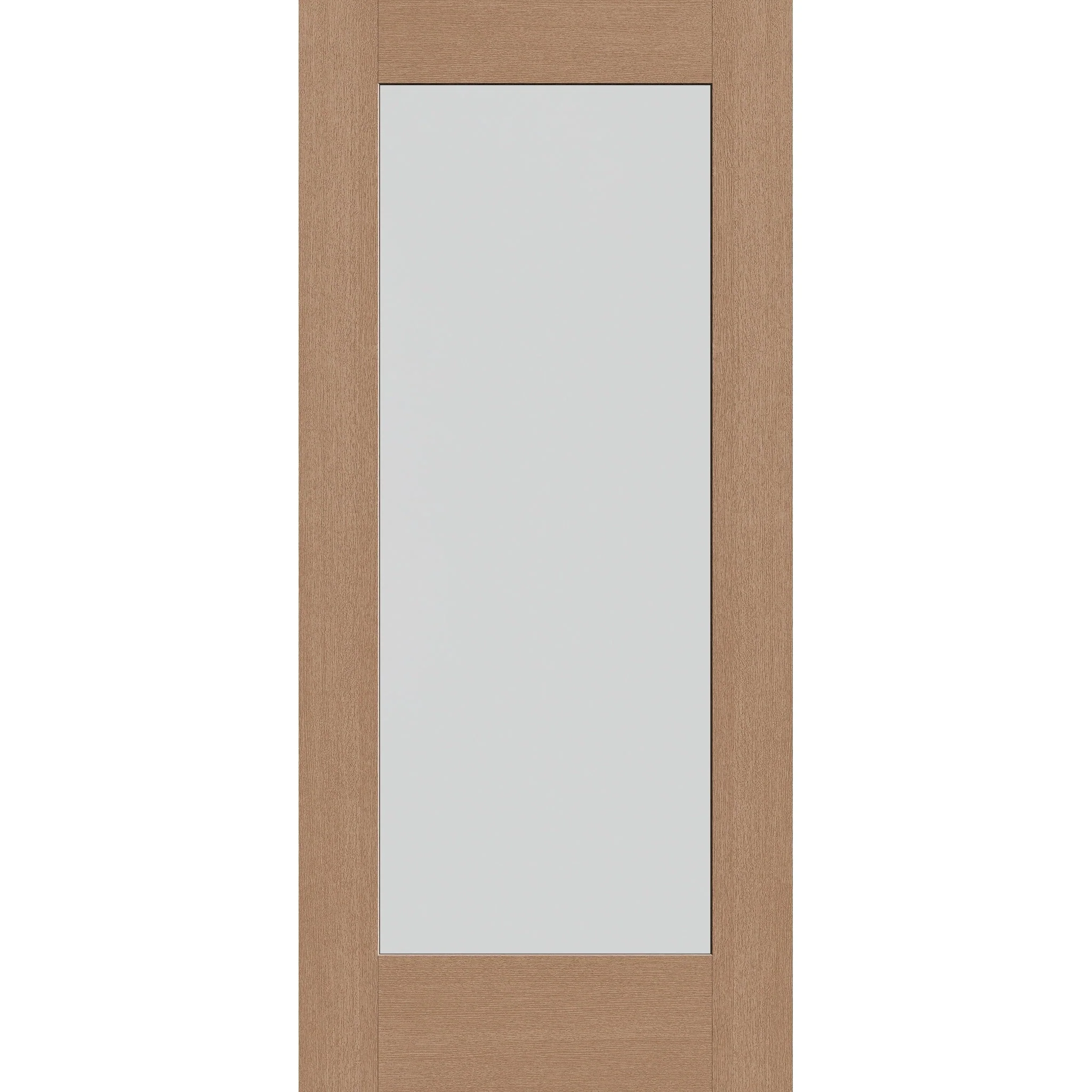Frost Flush Glazed Fiberglass Entry Door - Full Lite (36" x 80")
